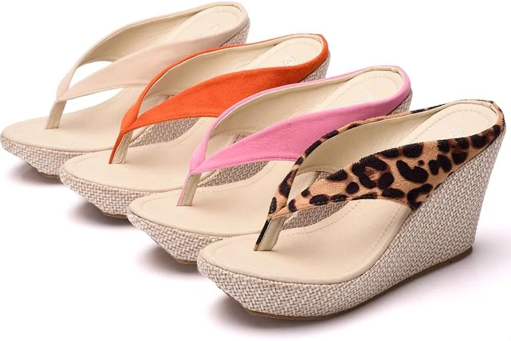 Crystal Queen Women Beach Sandals Platform Wedges Sandals High Heels Wedges Slippers Flip Flops White Flip Flops Plus Size