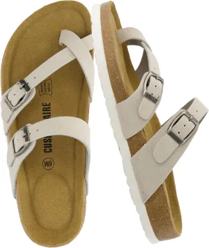 CUSHIONAIRE Women's Luna Cork Footbed Sandal With  Comfort