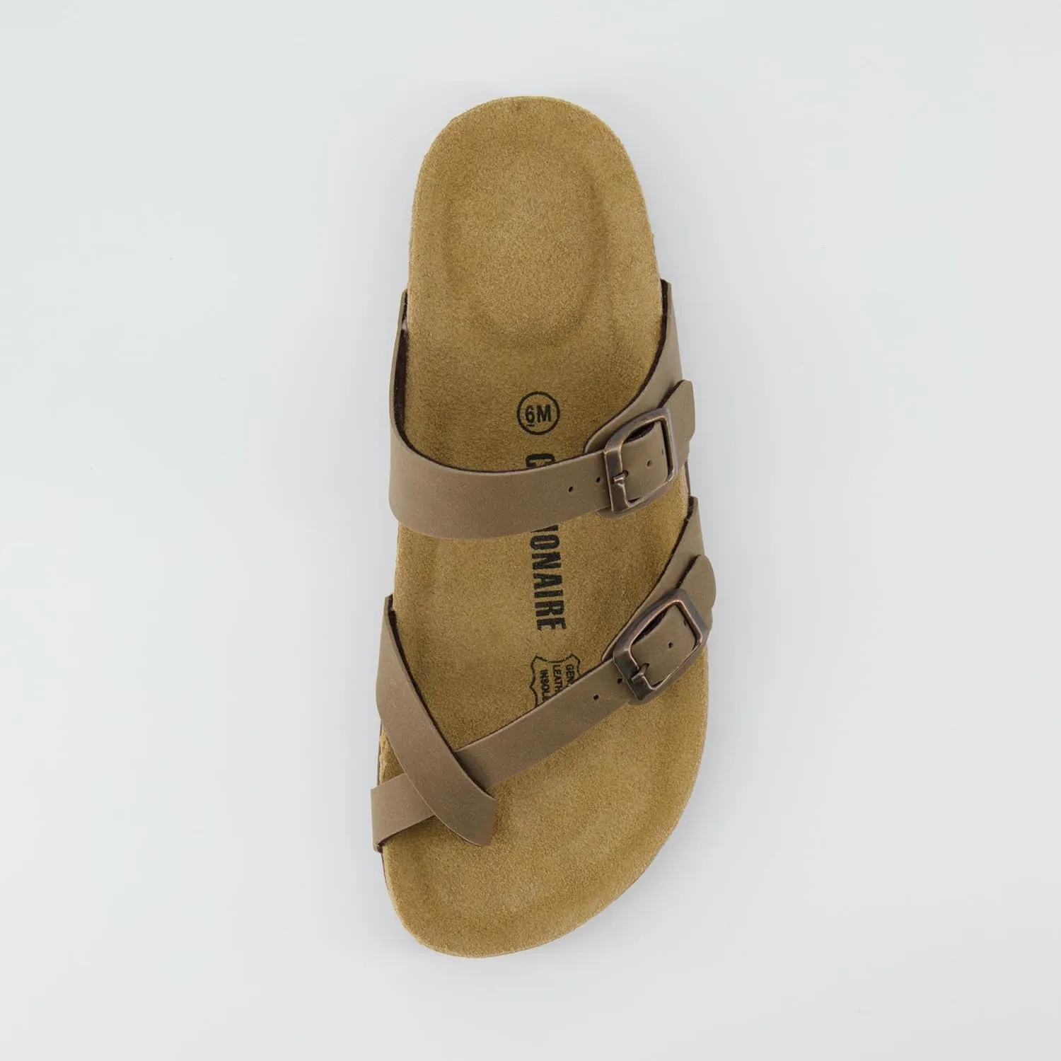 CUSHIONAIRE Women's Luna Cork Footbed Sandal With  Comfort
