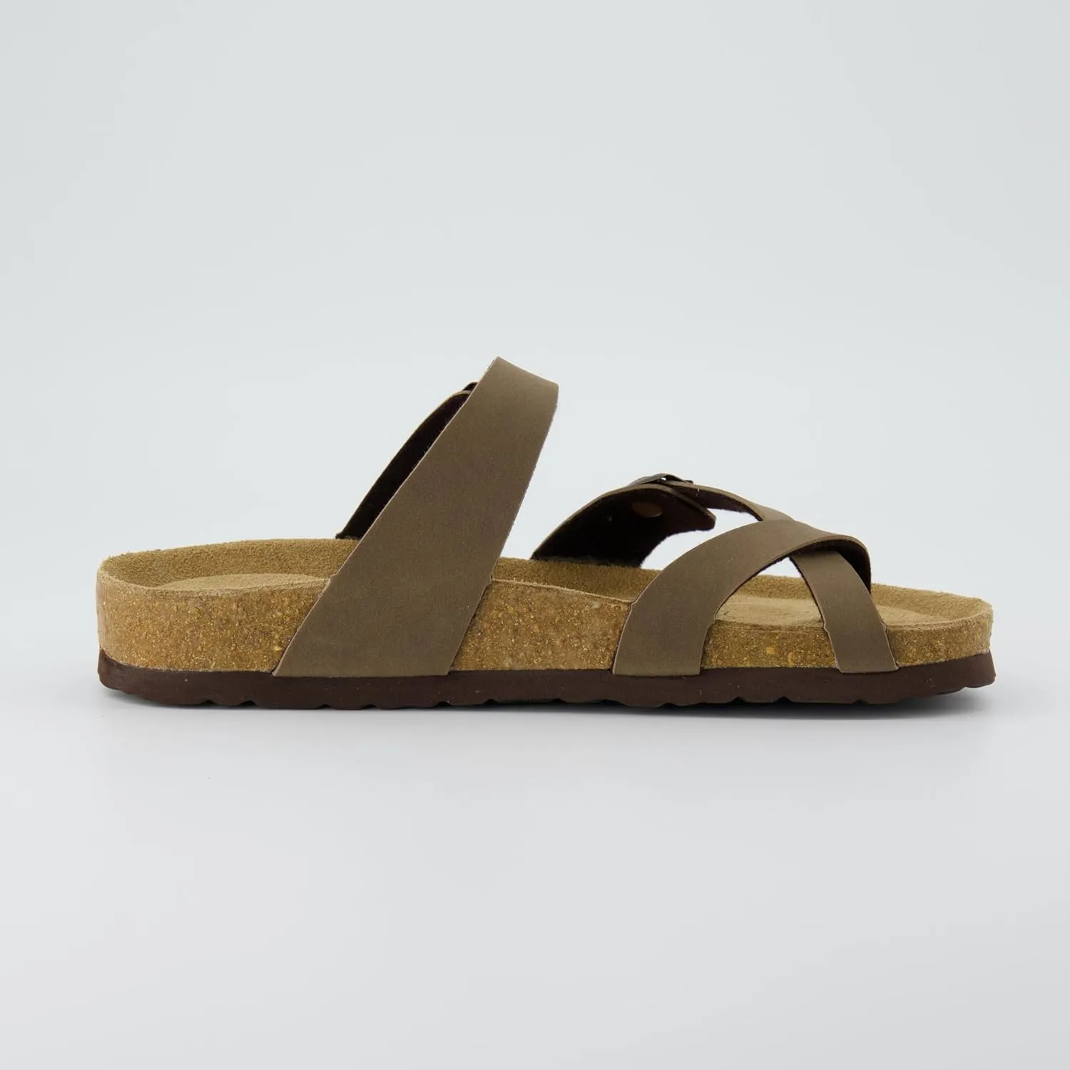 CUSHIONAIRE Women's Luna Cork Footbed Sandal With  Comfort