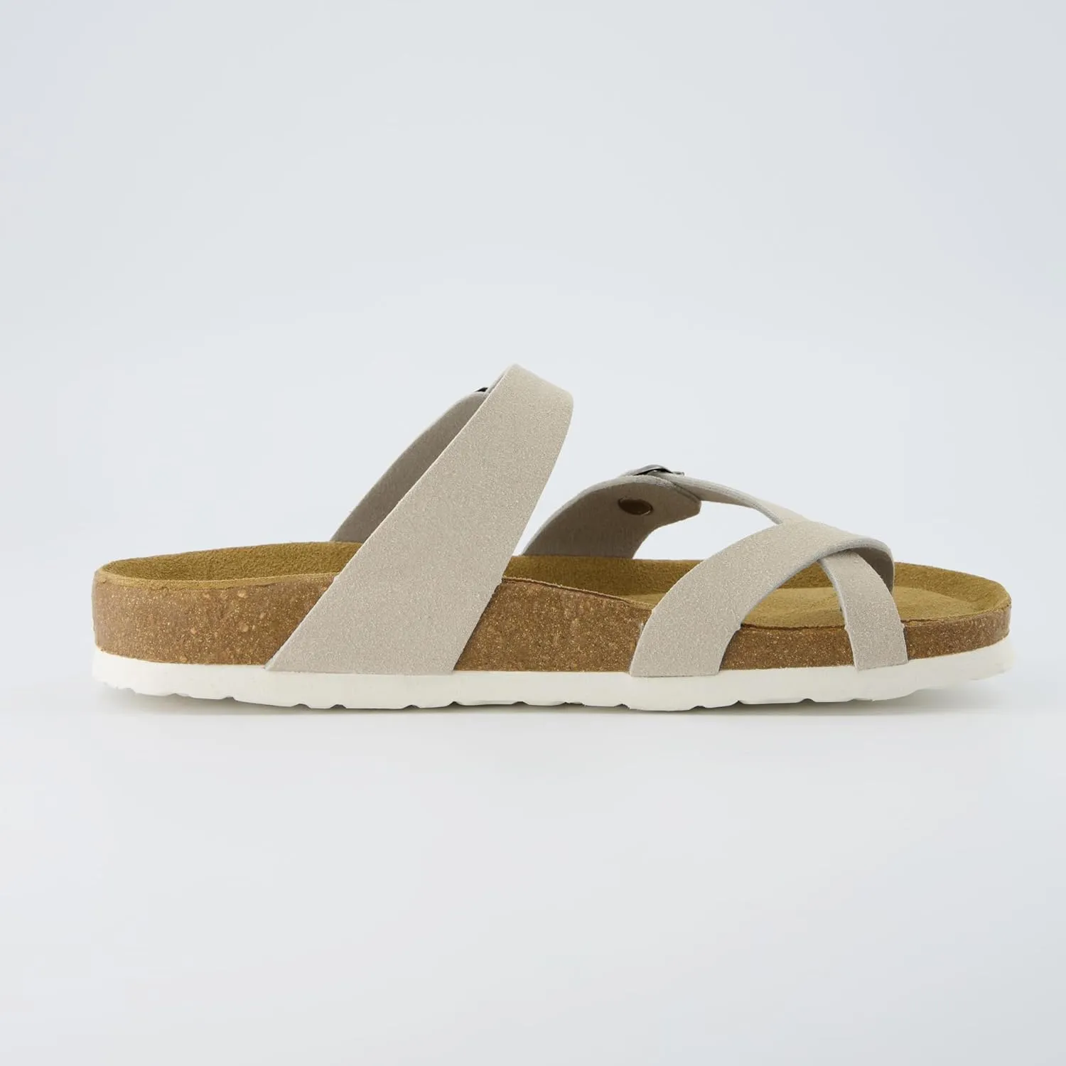 CUSHIONAIRE Women's Luna Cork Footbed Sandal With  Comfort