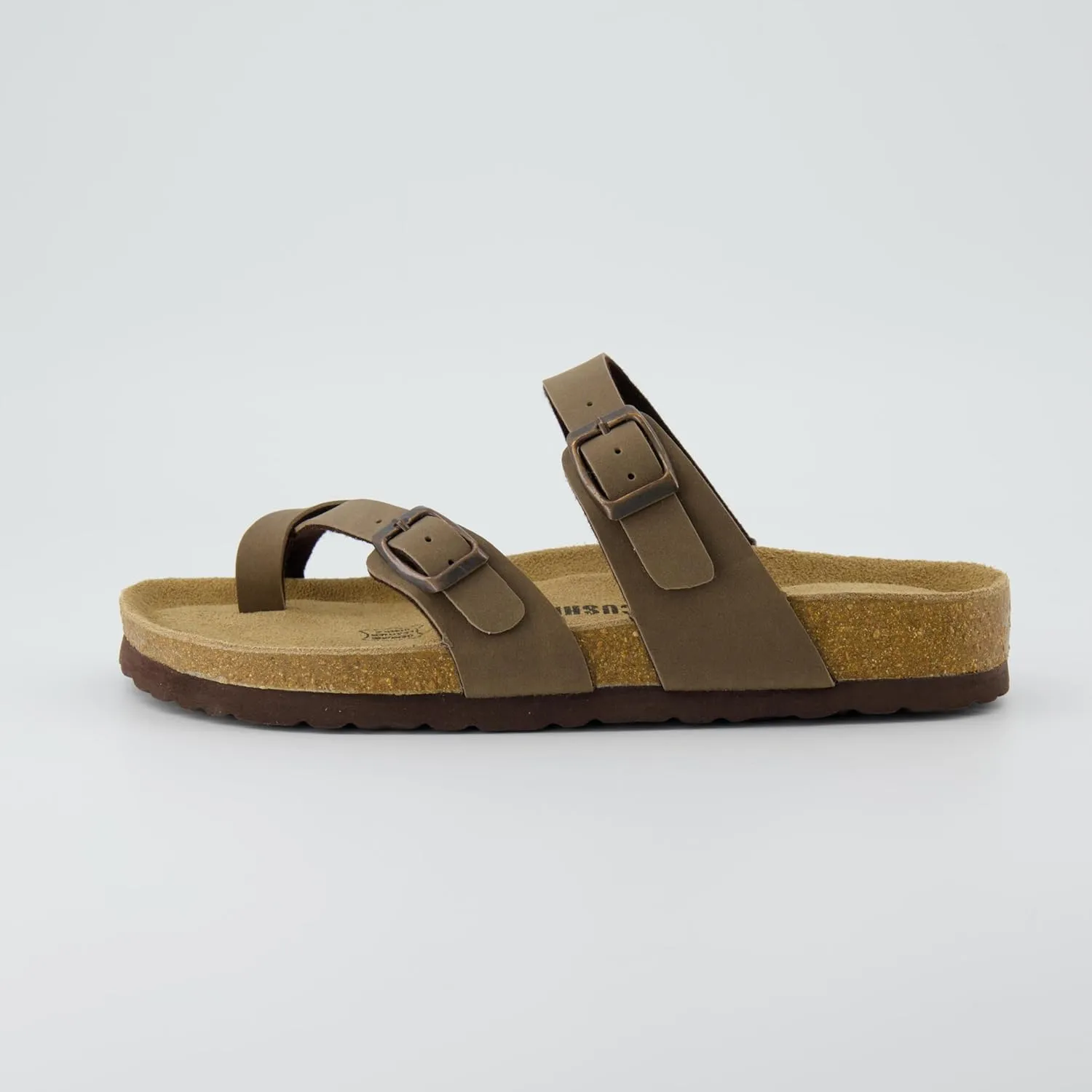 CUSHIONAIRE Women's Luna Cork Footbed Sandal With  Comfort