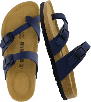 CUSHIONAIRE Women's Luna Cork Footbed Sandal With  Comfort