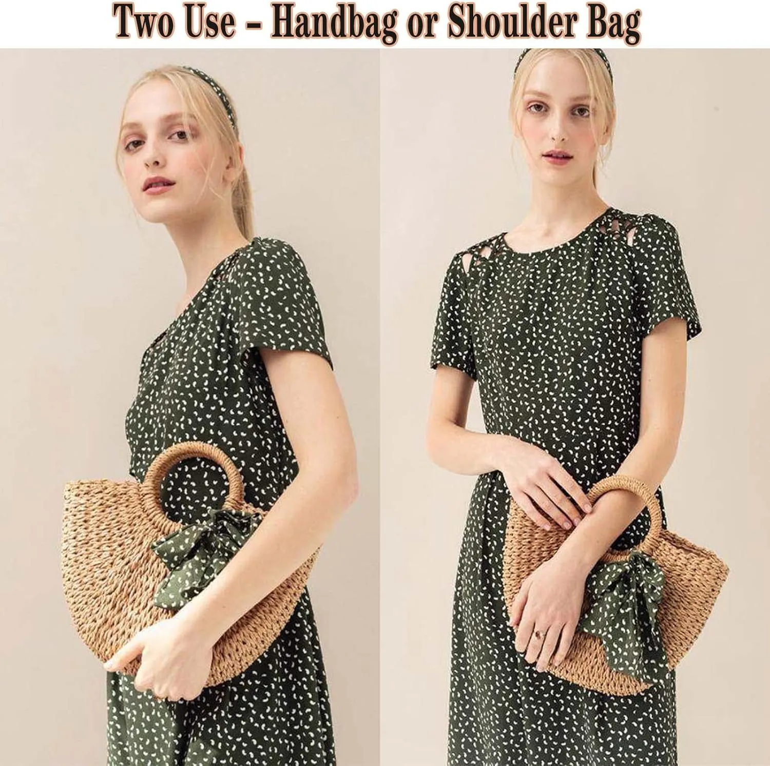 Dailyacc Straw Shoulder Bag For Women Woven Purse Beach Envelope Clutch Straws Wallet