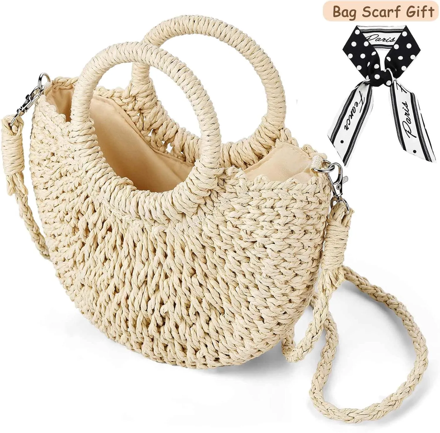 Dailyacc Straw Shoulder Bag For Women Woven Purse Beach Envelope Clutch Straws Wallet