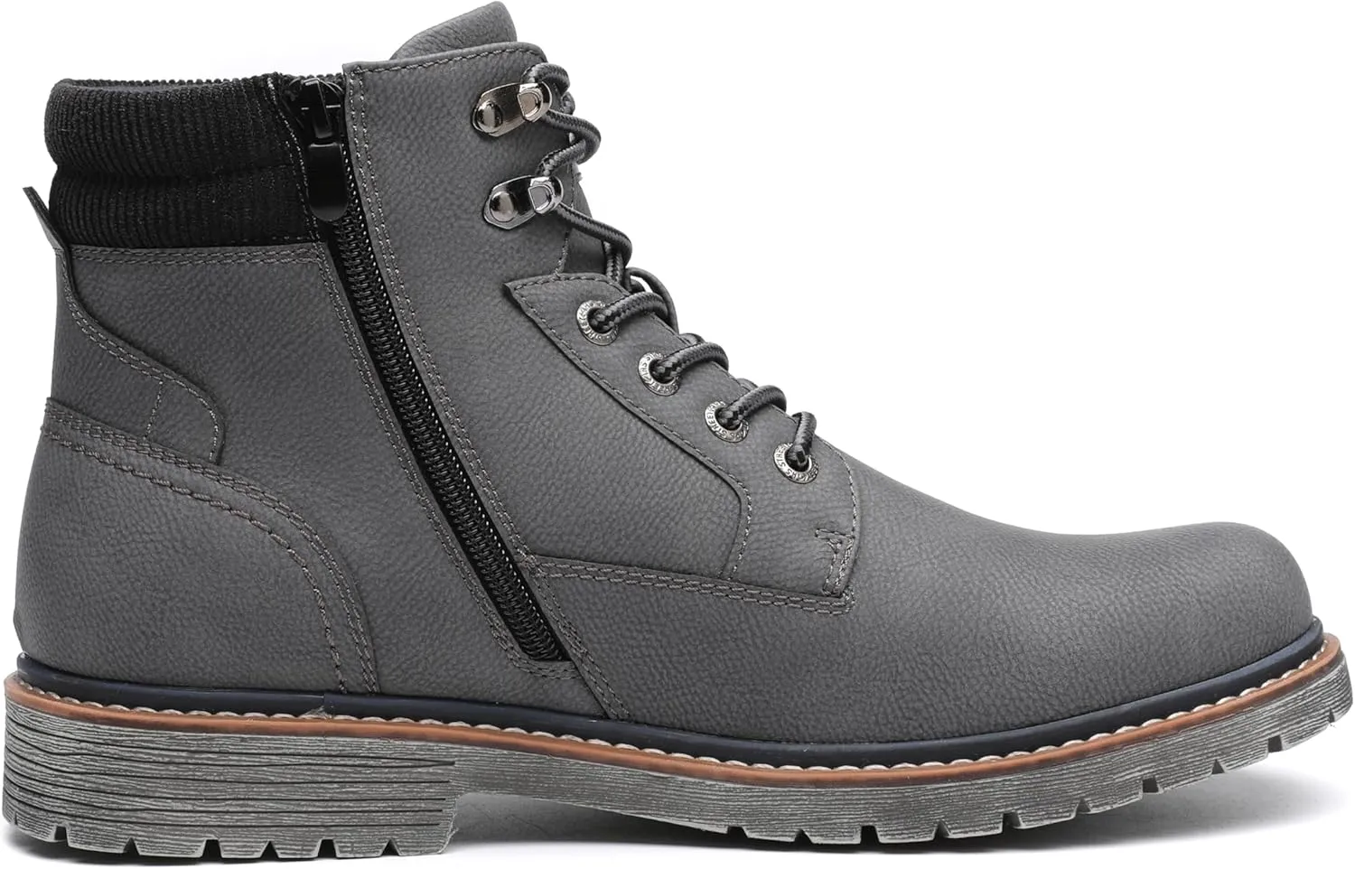 DECARSDZ Men's Fashion Lace-up Casual Chukka Boots for Men Zipper Boot