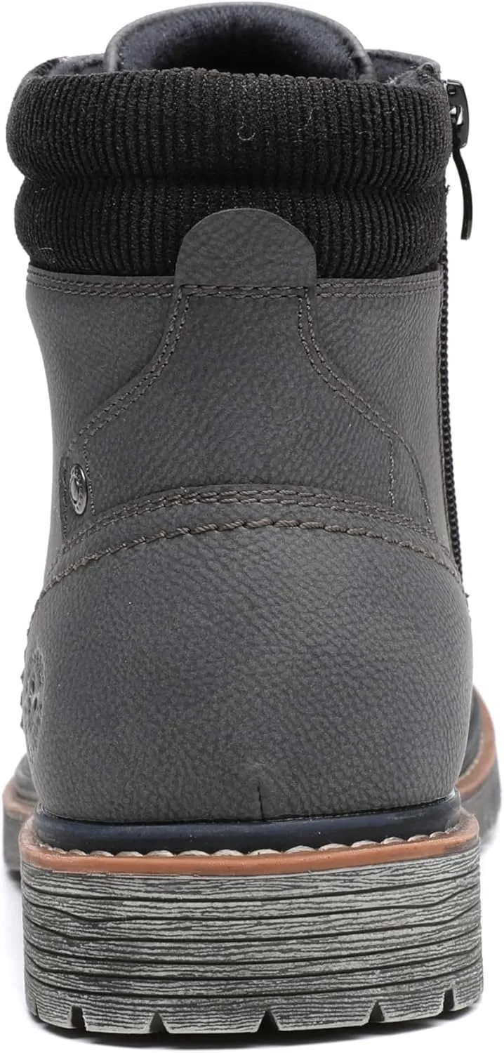 DECARSDZ Men's Fashion Lace-up Casual Chukka Boots for Men Zipper Boot
