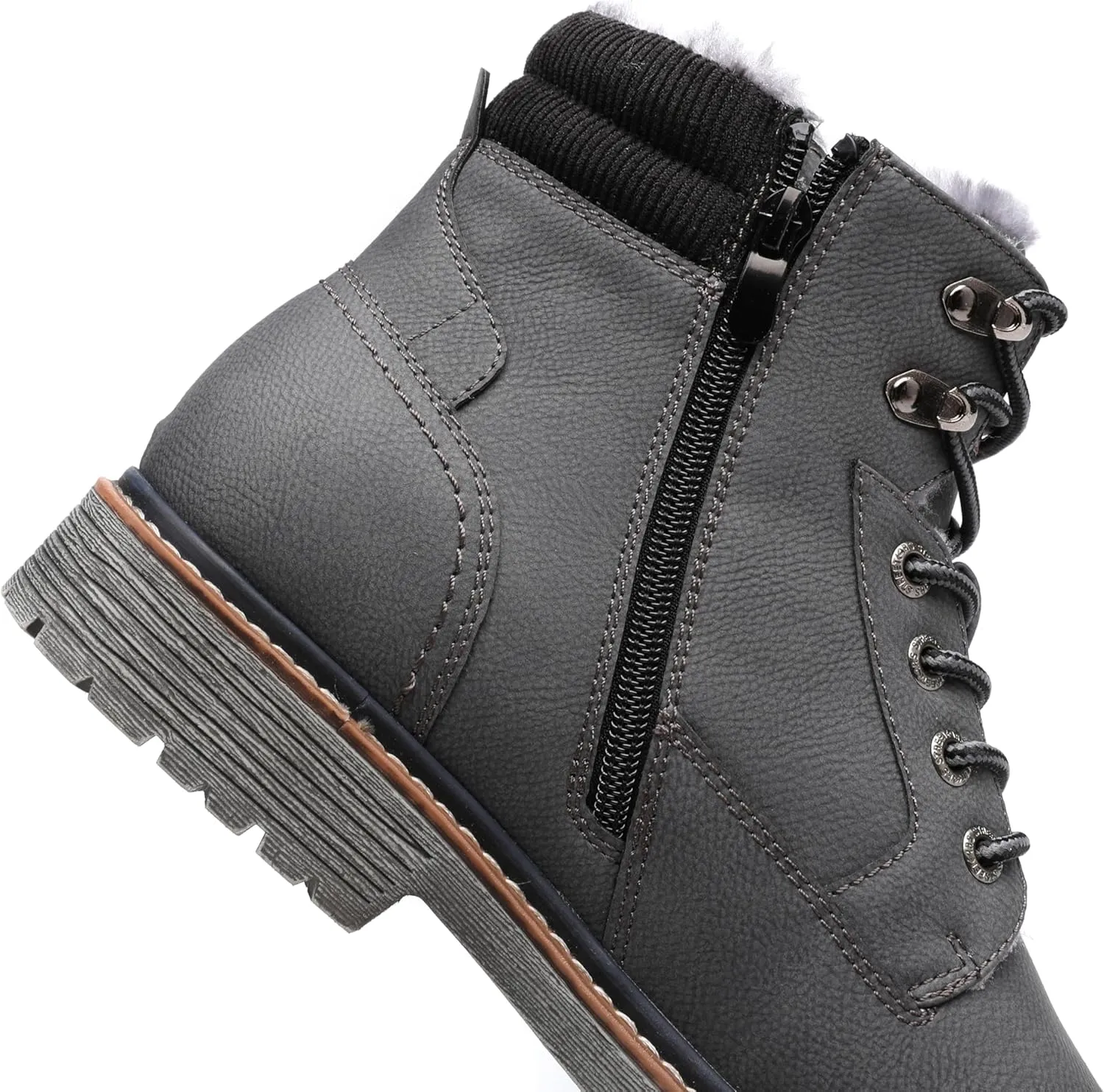 DECARSDZ Men's Fashion Lace-up Casual Chukka Boots for Men Zipper Boot