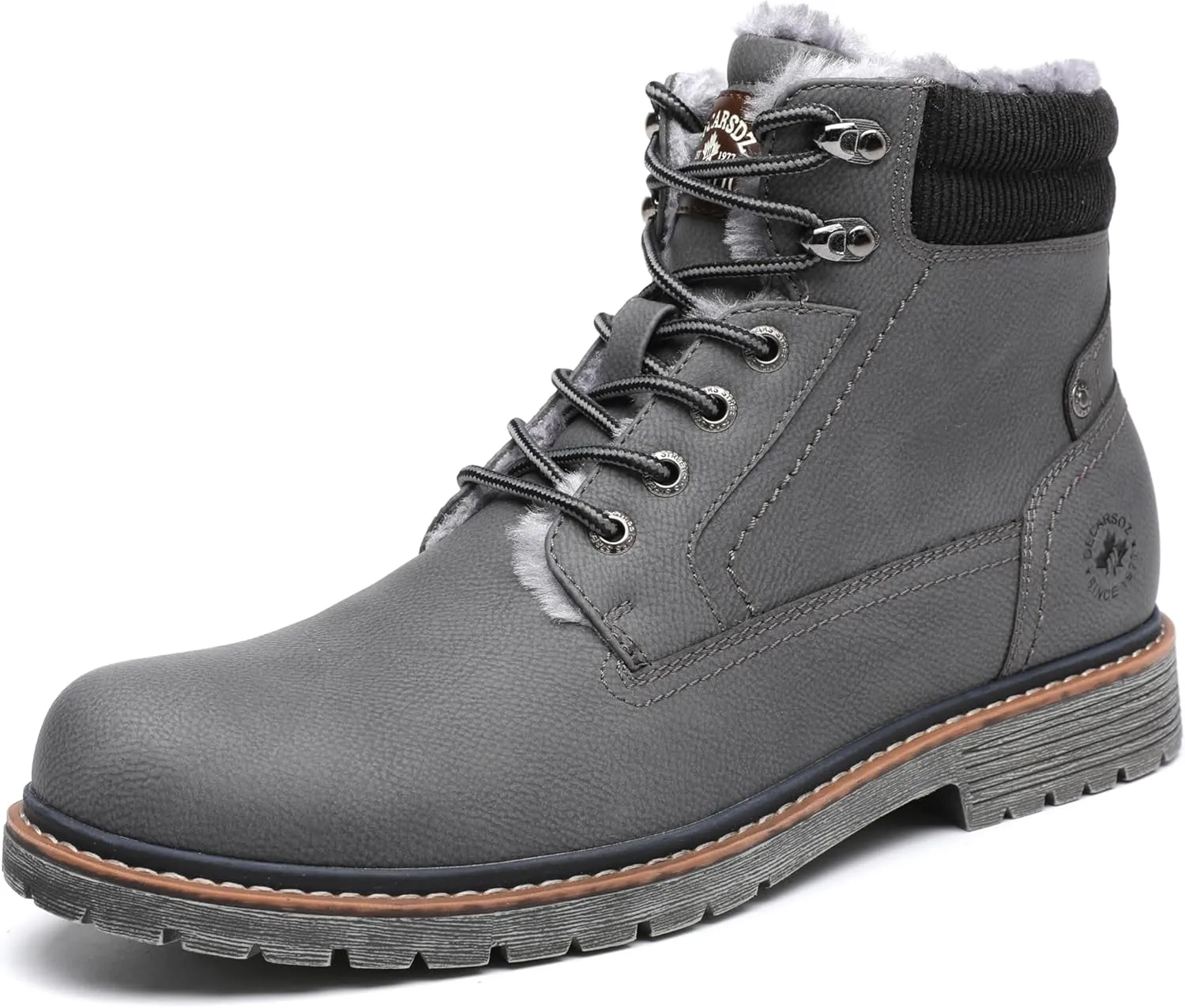 DECARSDZ Men's Fashion Lace-up Casual Chukka Boots for Men Zipper Boot