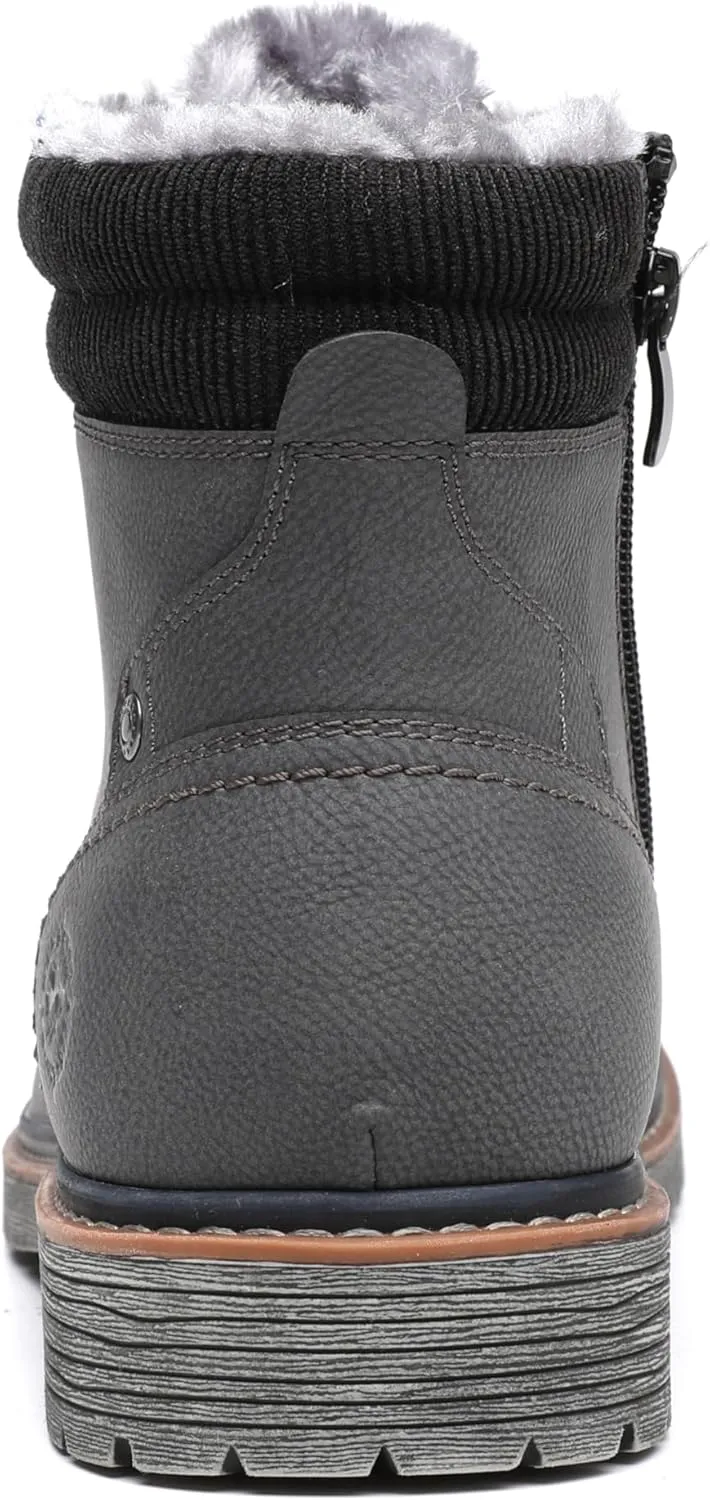 DECARSDZ Men's Fashion Lace-up Casual Chukka Boots for Men Zipper Boot