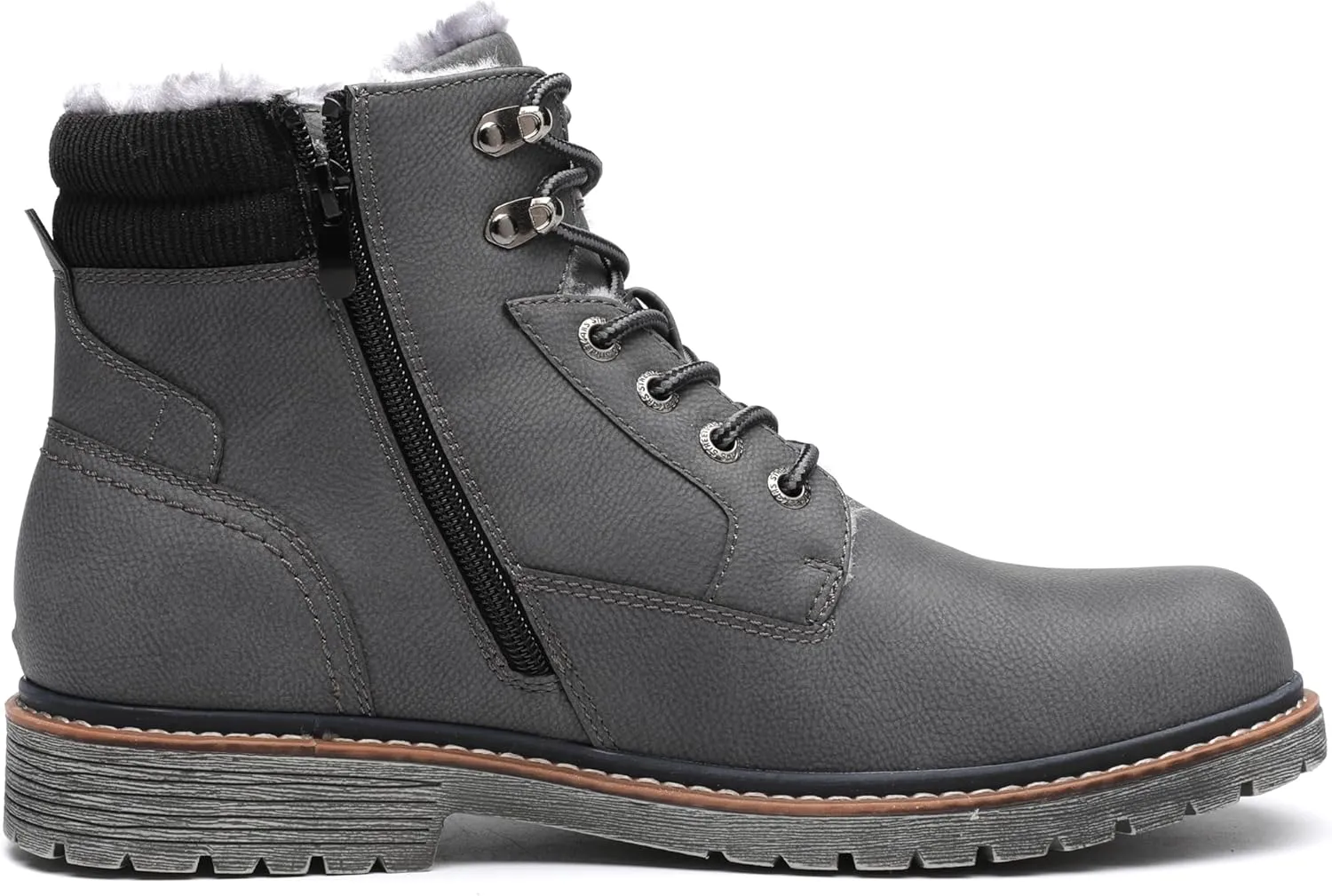 DECARSDZ Men's Fashion Lace-up Casual Chukka Boots for Men Zipper Boot