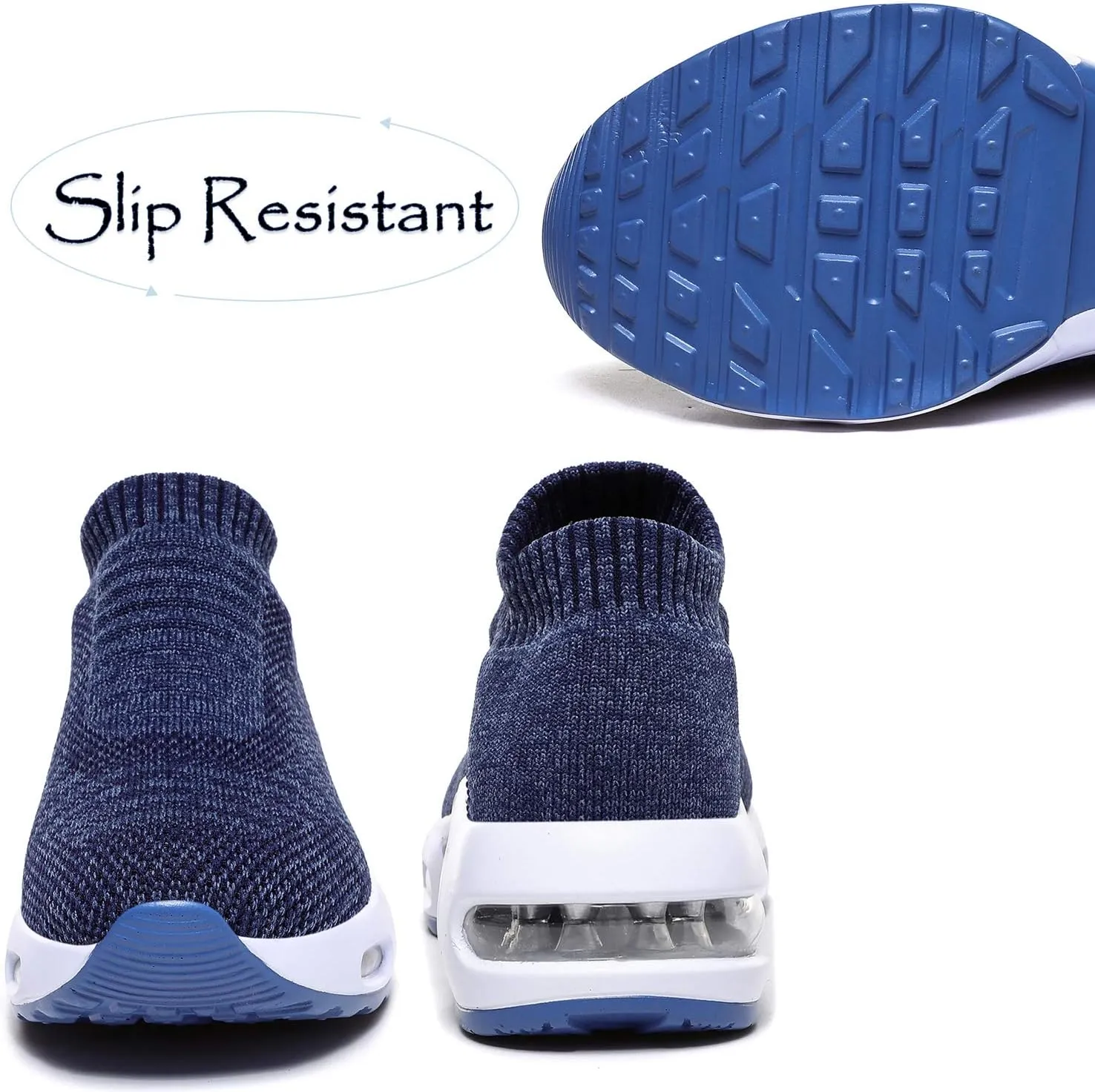 DimaiGlobal Women's Walking Shoes Sock Sneakers Slip On Comfort Mesh Fashion Cushion Lady Girls Modern Jazz Dance Easy Shoes Wedge Platform Loafers