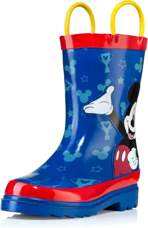 Disney Mickey Mouse Blue and Red Rain Boots - Size 8 Toddler