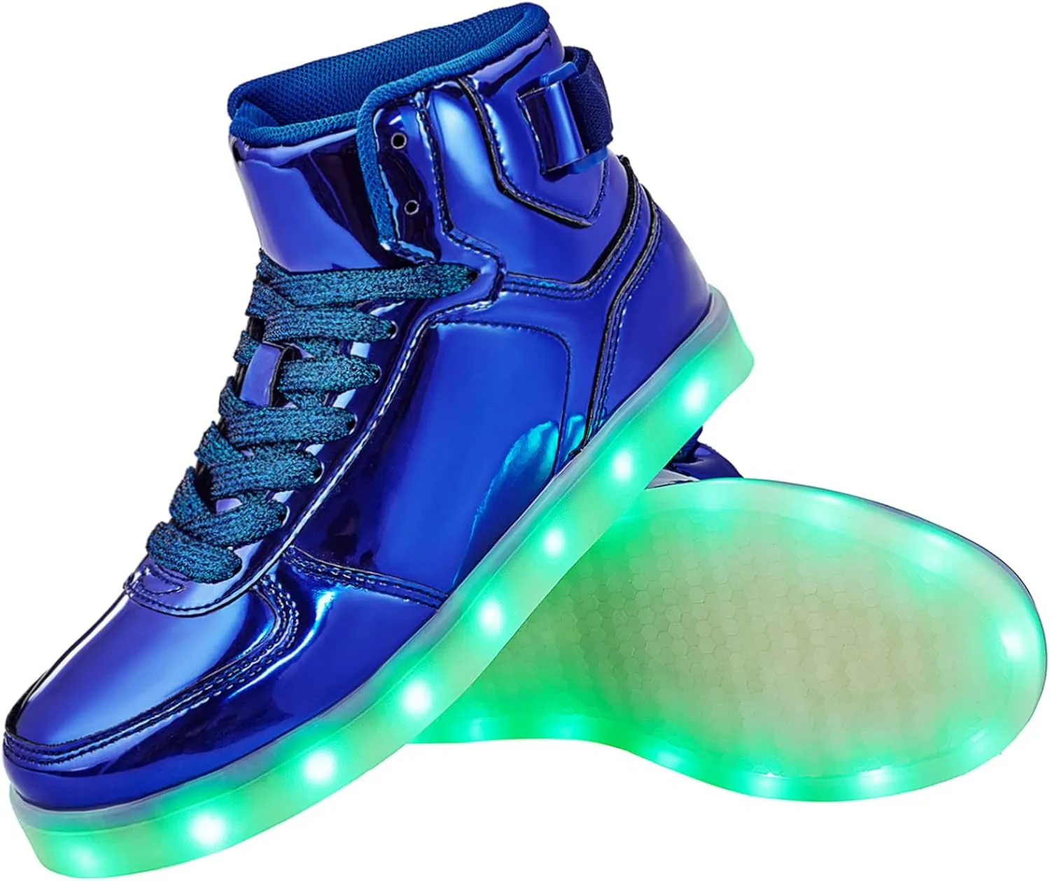 DIYJTS Kids LED Light Up Shoes, Fashion High Top LED Sneakers USB Rechargeable Glowing Luminous Shoes for Boys Girls Toddler Child