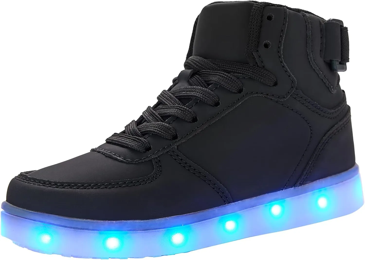 DIYJTS Kids LED Light Up Shoes, Fashion High Top LED Sneakers USB Rechargeable Glowing Luminous Shoes for Boys Girls Toddler Child