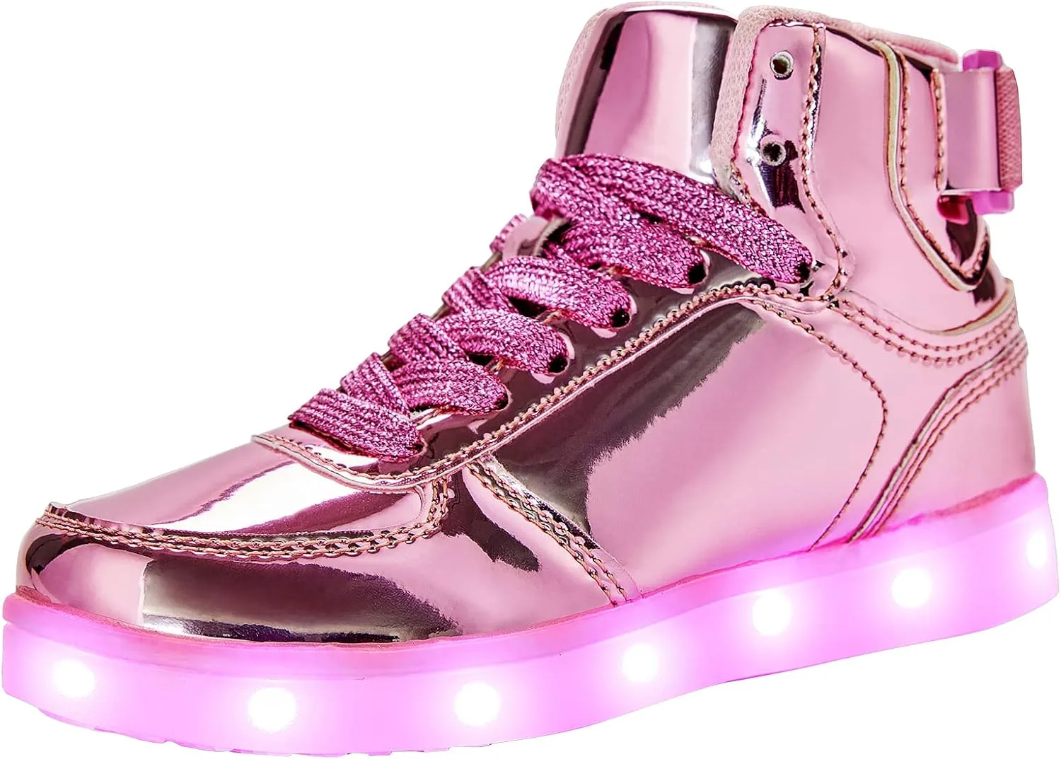 DIYJTS Kids LED Light Up Shoes, Fashion High Top LED Sneakers USB Rechargeable Glowing Luminous Shoes for Boys Girls Toddler Child