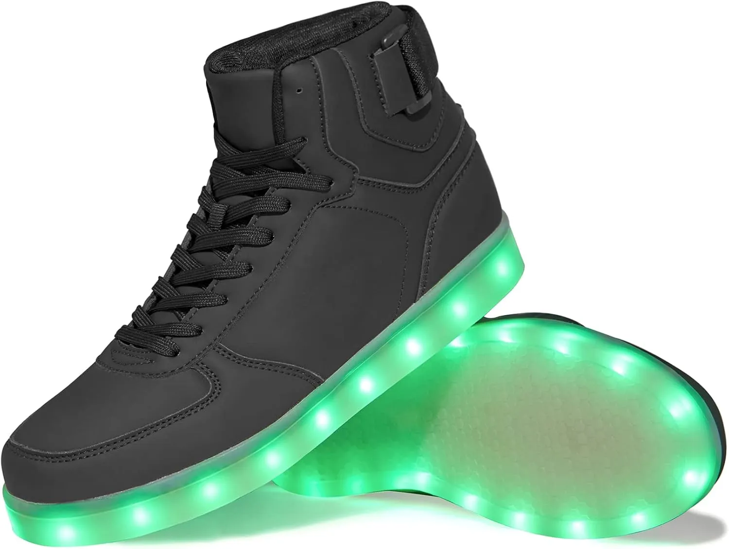 DIYJTS Kids LED Light Up Shoes, Fashion High Top LED Sneakers USB Rechargeable Glowing Luminous Shoes for Boys Girls Toddler Child
