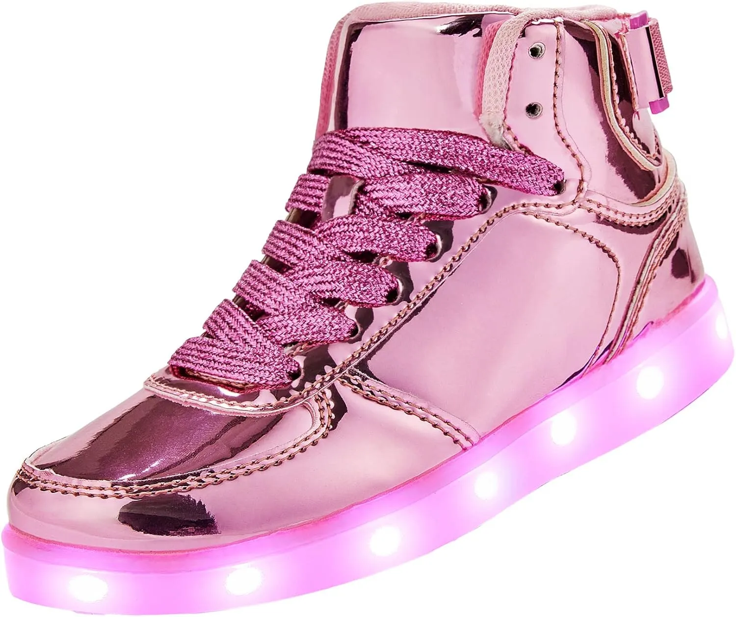 DIYJTS Kids LED Light Up Shoes, Fashion High Top LED Sneakers USB Rechargeable Glowing Luminous Shoes for Boys Girls Toddler Child