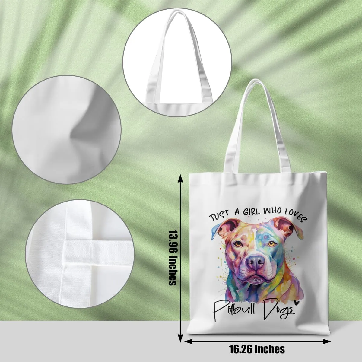 Dog Lovers Gifts Tote Bag, Capybara Frog Animal Cow Horse Raccoon Lovers Gifts for Women Reusable Grocery Bags