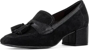 Donald Pliner Women's Kressida Dress Loafers, 2" Block Heels for Women, Slip-On Heels for Women
