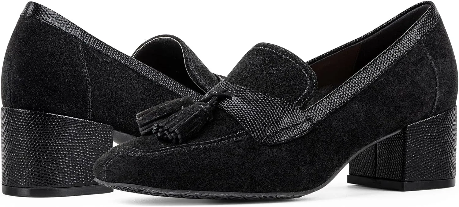 Donald Pliner Women's Kressida Dress Loafers, 2" Block Heels for Women, Slip-On Heels for Women