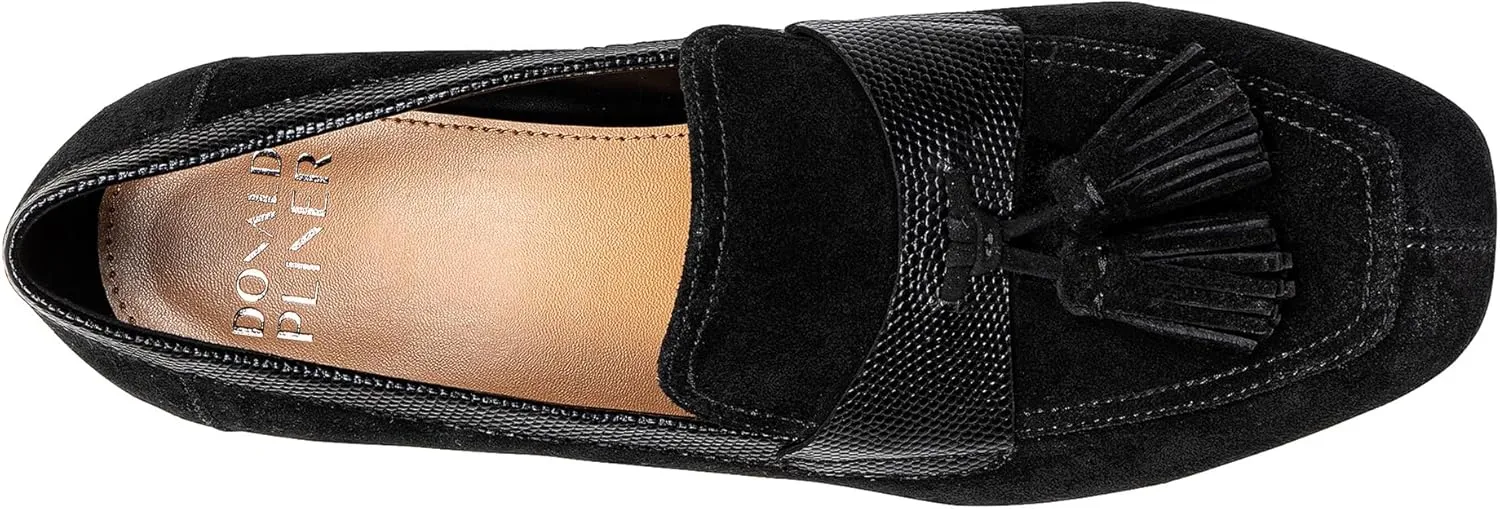 Donald Pliner Women's Kressida Dress Loafers, 2" Block Heels for Women, Slip-On Heels for Women