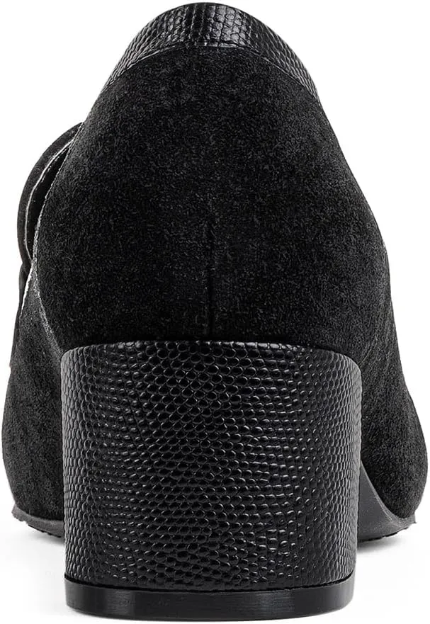 Donald Pliner Women's Kressida Dress Loafers, 2" Block Heels for Women, Slip-On Heels for Women