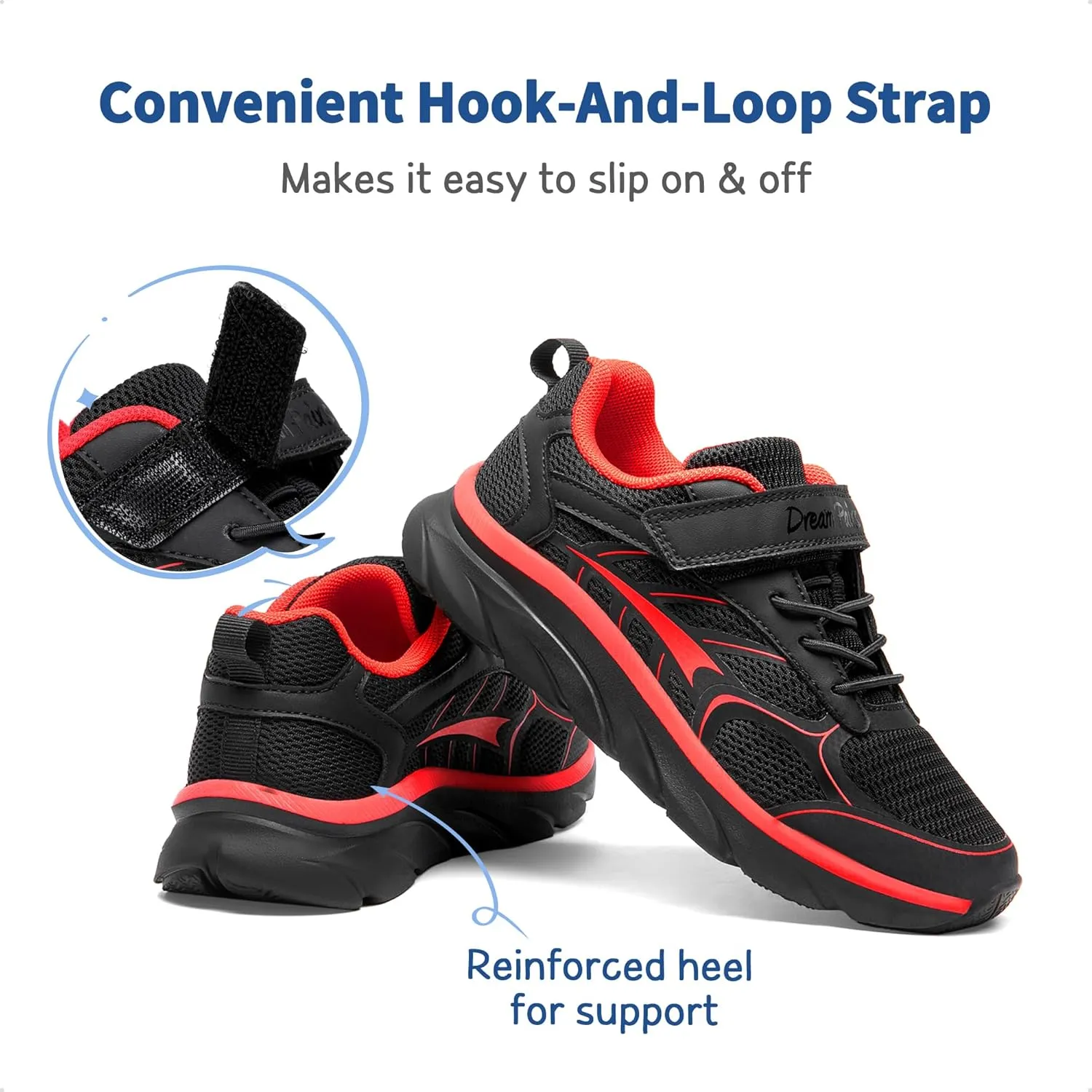 DREAM PAIRS Boys Girls Sneakers Kids Tennis Running Shoes EZ-ONs EZ-Plays Athletic Sport Gym Lightweight Breathable Shoes