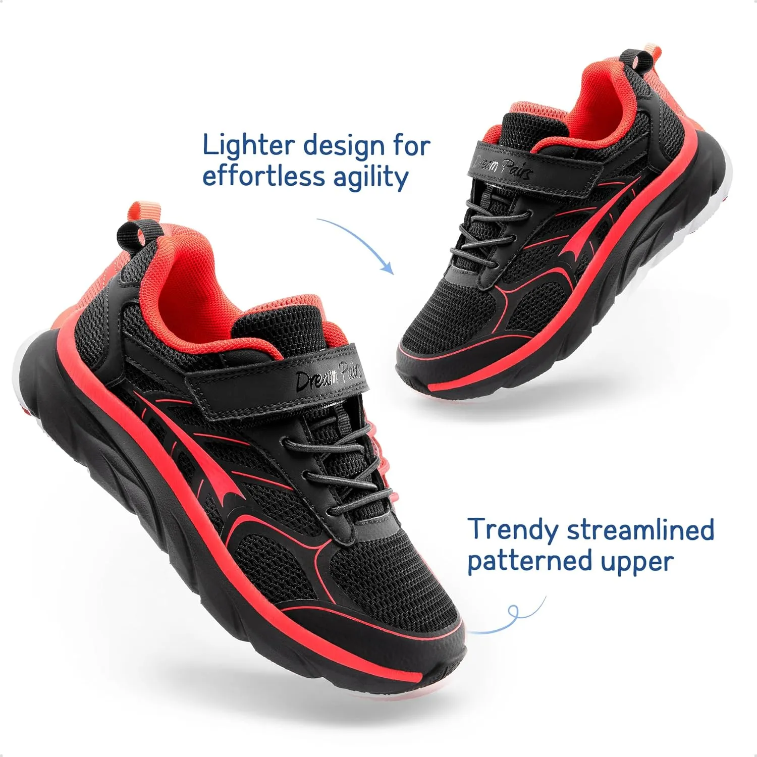 DREAM PAIRS Boys Girls Sneakers Kids Tennis Running Shoes EZ-ONs EZ-Plays Athletic Sport Gym Lightweight Breathable Shoes