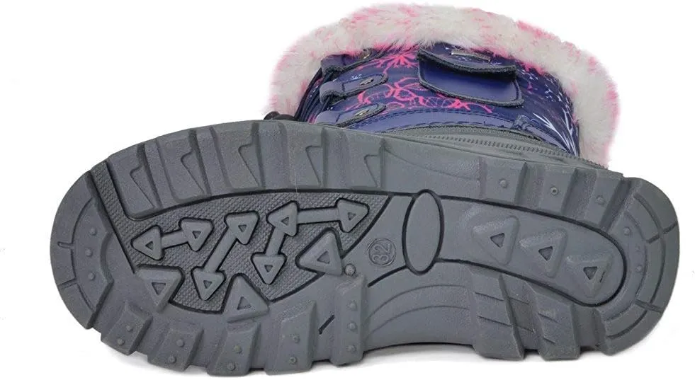 DREAM PAIRS Boys Girls Snow Boots Water-Resistant Outdoor Warm Cozy Anti-Slip Mid Calf Faux Fur Lining Insulated Winter Shoes for Little/Big Kids