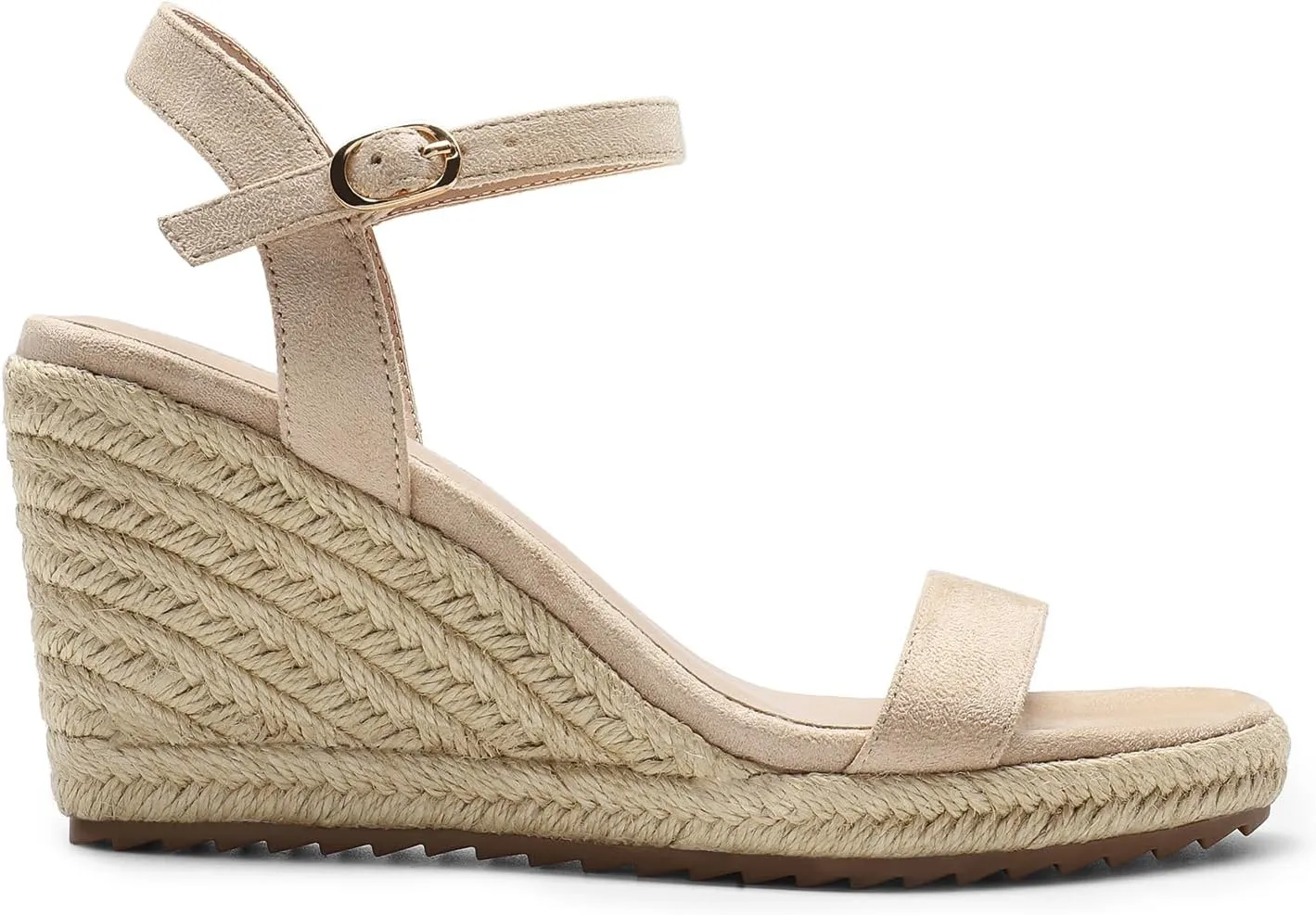 DREAM PAIRS Espadrilles Wedge Sandals for Women, Women's Open Toe Summer Dressy Sandals with Adjustable Ankle Strap and Soft Footbed