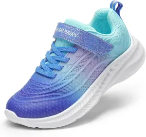 DREAM PAIRS Girls Shoes Kids Tennis Sparkle Ease Running Athletic Lightweight Sneakers for Little/Big Kids Toddler