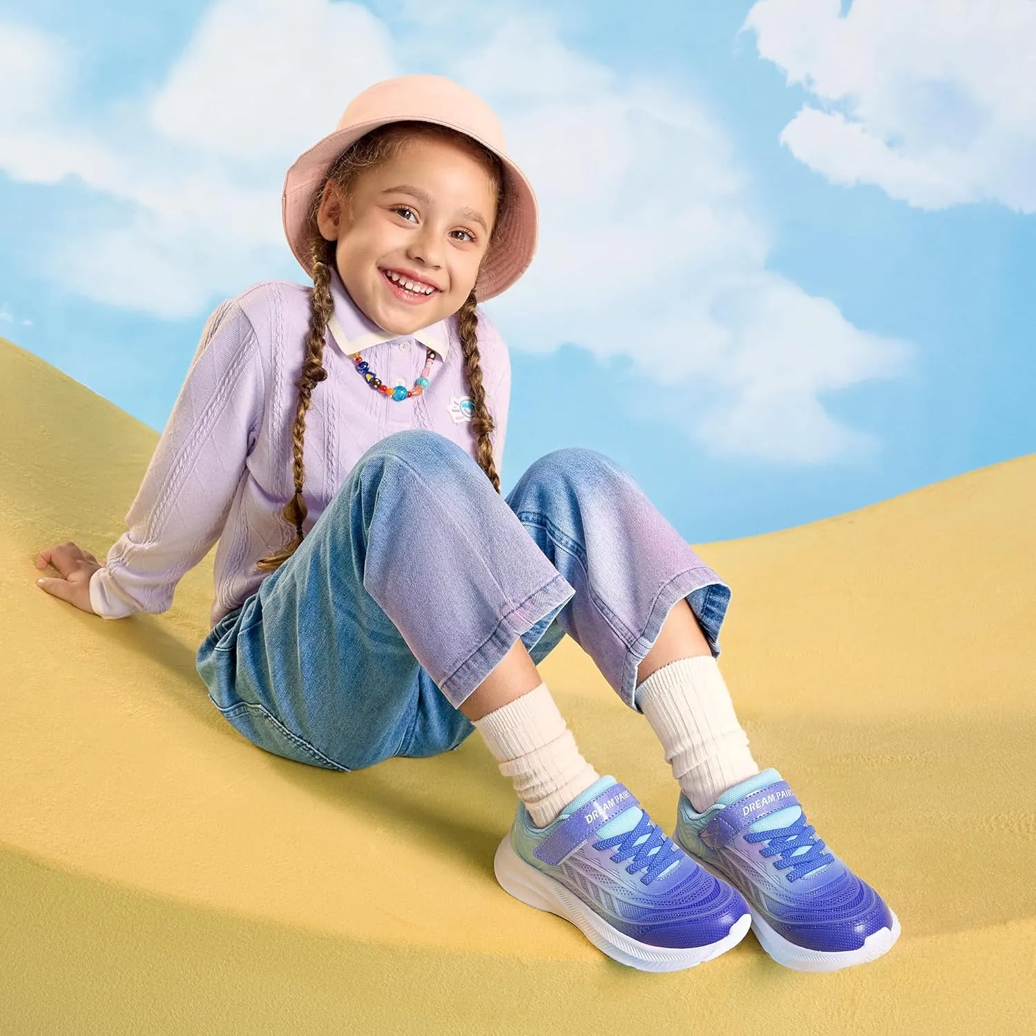 DREAM PAIRS Girls Shoes Kids Tennis Sparkle Ease Running Athletic Lightweight Sneakers for Little/Big Kids Toddler
