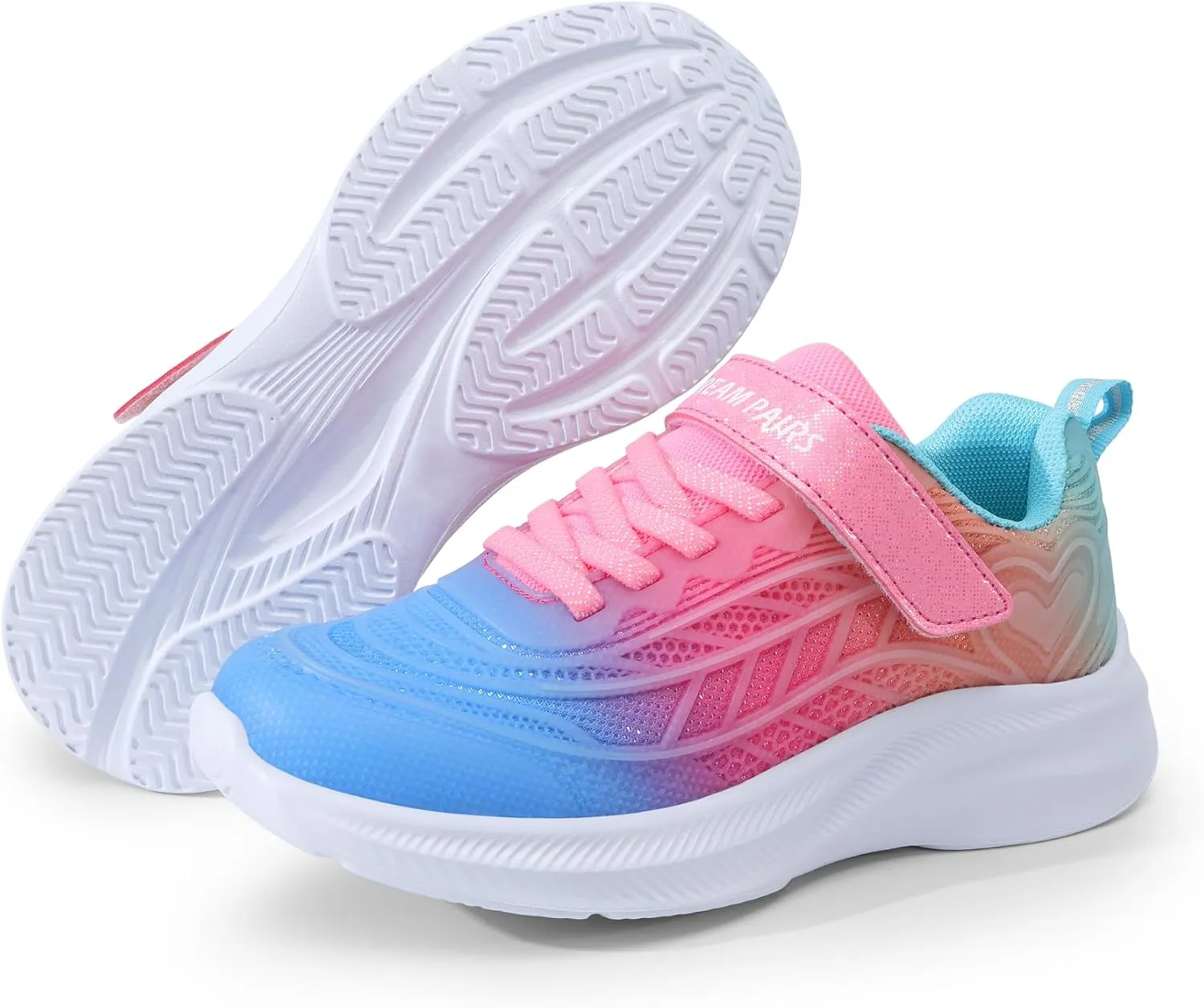 DREAM PAIRS Girls Shoes Kids Tennis Sparkle Ease Running Athletic Lightweight Sneakers for Little/Big Kids Toddler