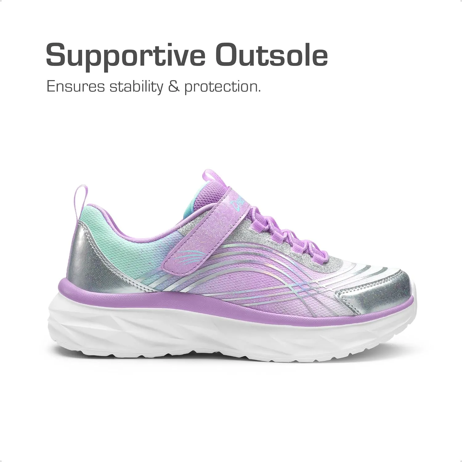 DREAM PAIRS Girls Shoes Sneakers Kids Tennis Shoes Sparkle ColorBurst Lightweight Running Casual Walking Shoes