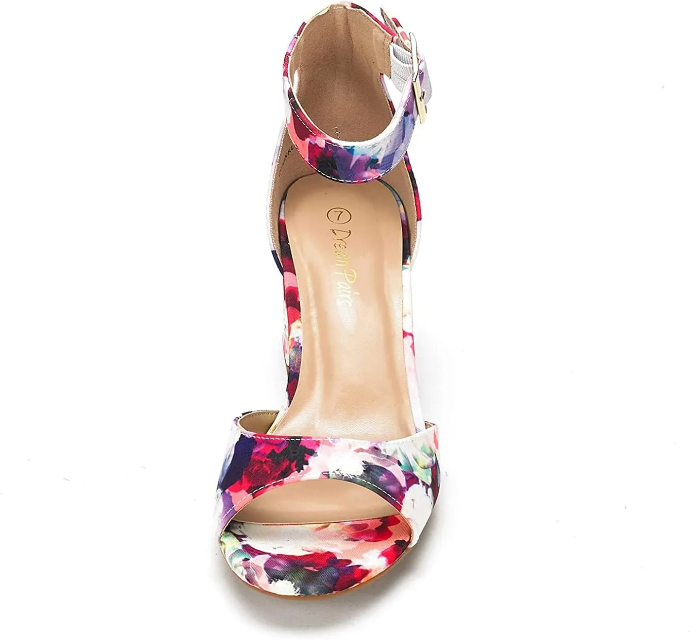 DREAM PAIRS Womens Chunkle Low Heel Pump Ankle Strap Dress Sandal
