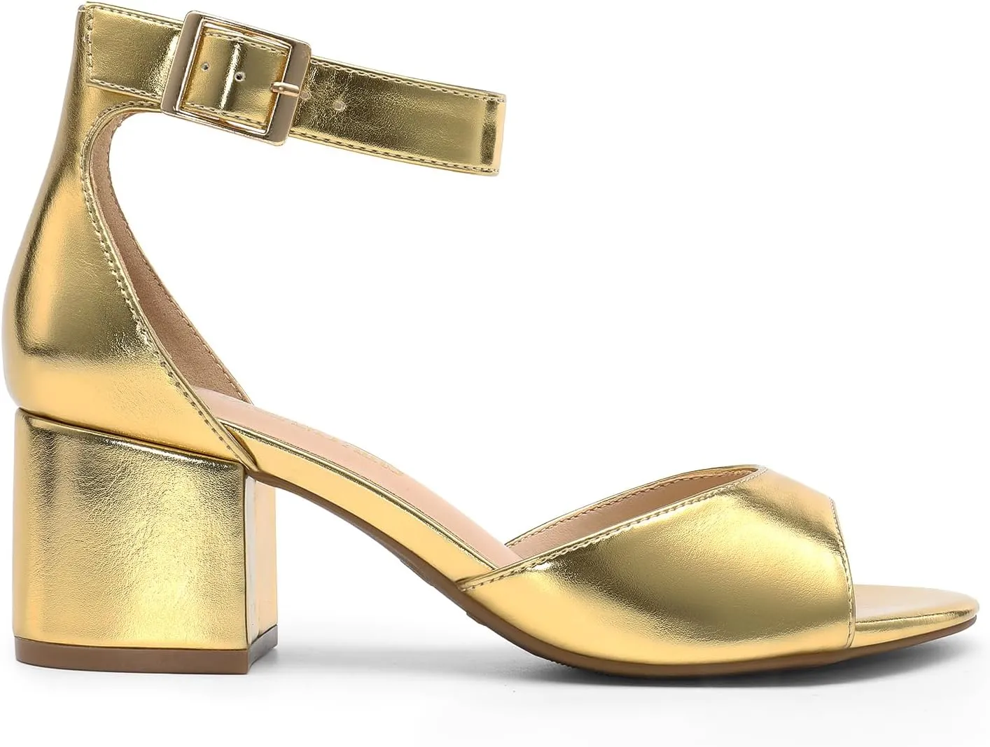 DREAM PAIRS Womens Chunkle Low Heel Pump Ankle Strap Dress Sandal