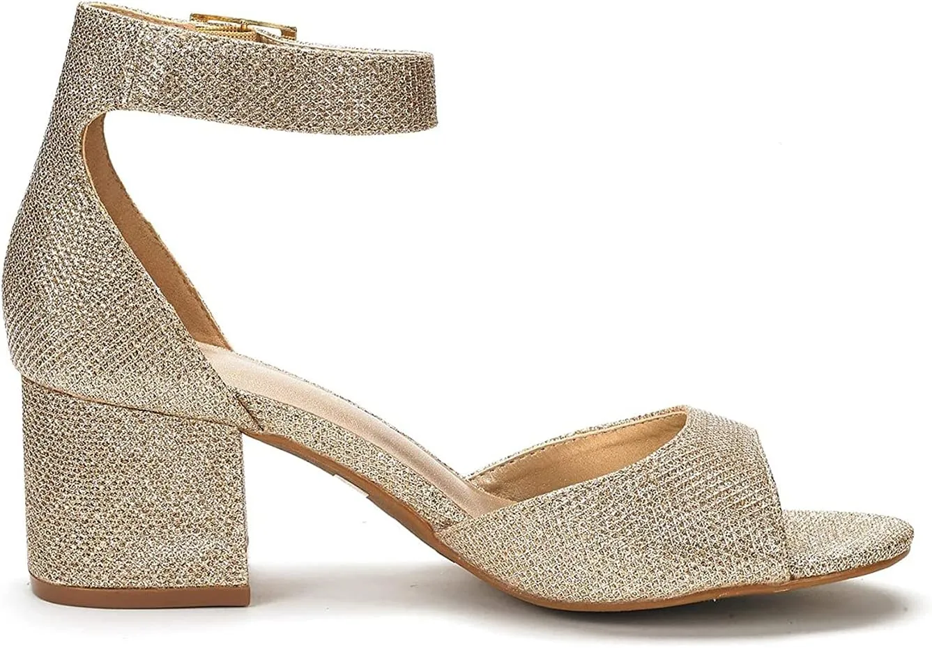 DREAM PAIRS Womens Chunkle Low Heel Pump Ankle Strap Dress Sandal