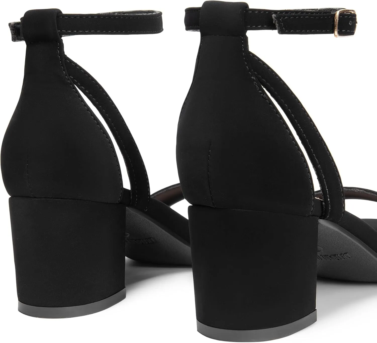DREAM PAIRS Women's Chunky Low Heels Open Round Toe Ankle Strap Block Heels Party Dress Wedding Sandals