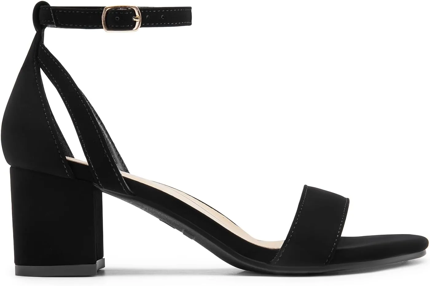 DREAM PAIRS Women's Chunky Low Heels Open Round Toe Ankle Strap Block Heels Party Dress Wedding Sandals