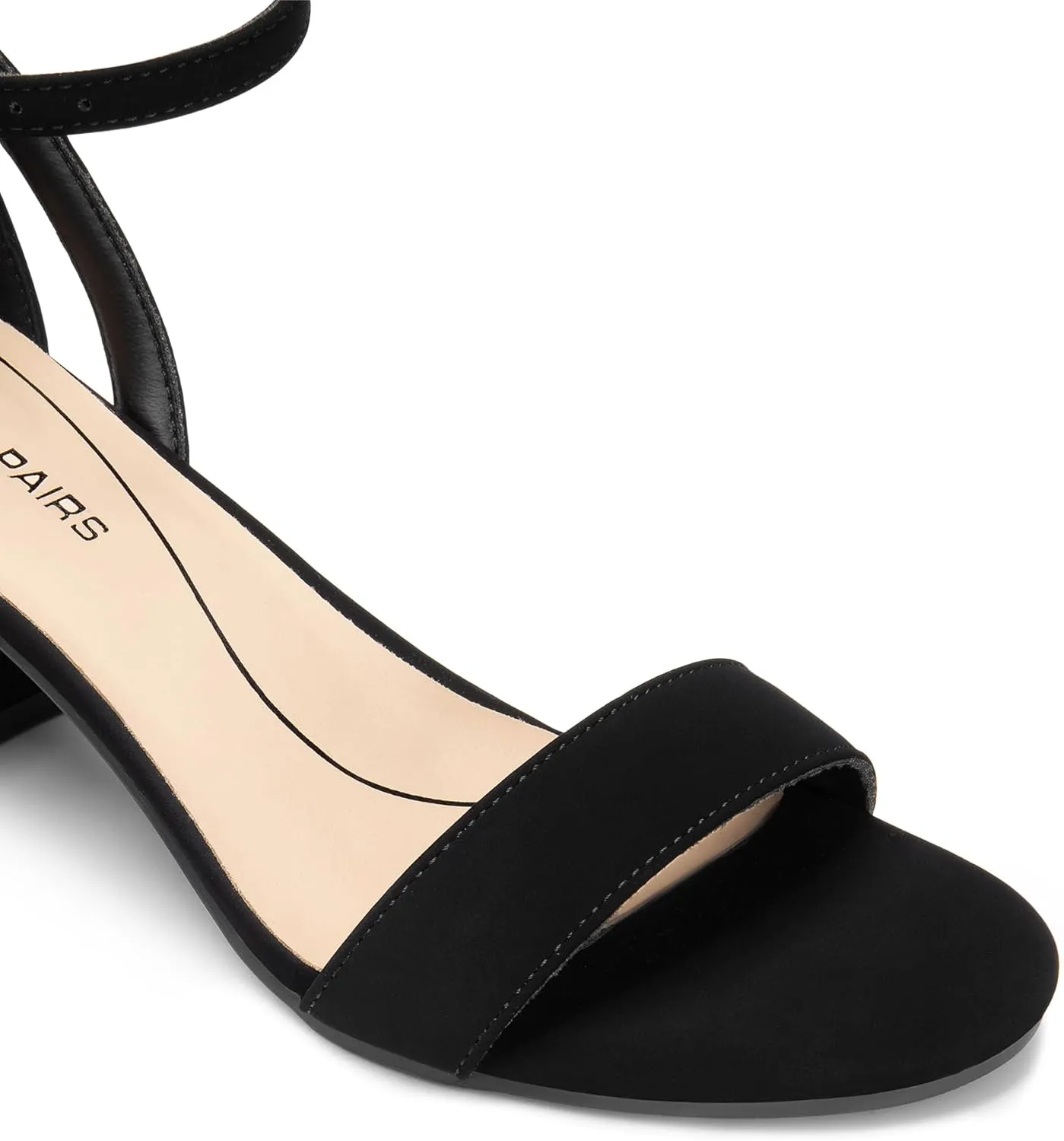 DREAM PAIRS Women's Chunky Low Heels Open Round Toe Ankle Strap Block Heels Party Dress Wedding Sandals