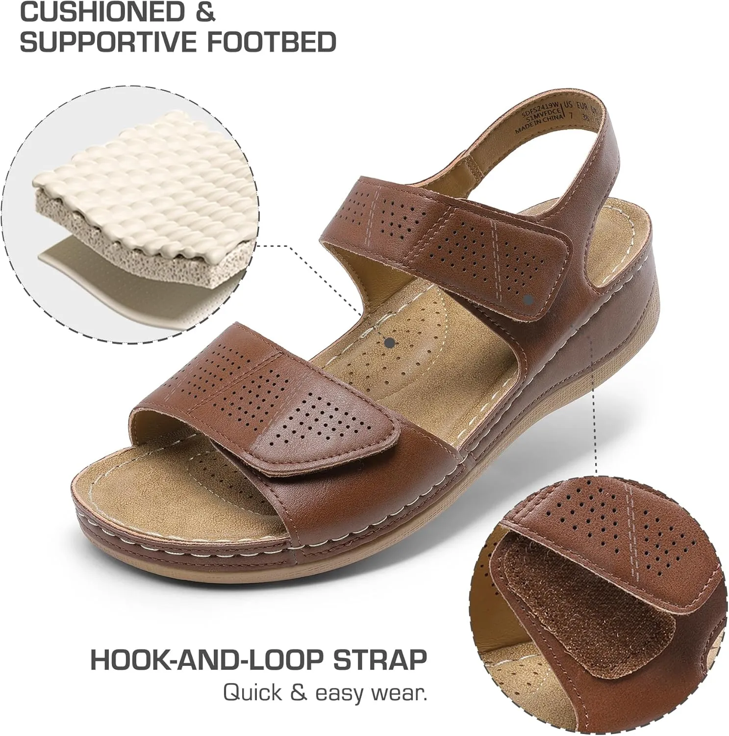 DREAM PAIRS Women's Comfortable Dressy Flats Sandals Open Toe One Band Casual Walking Sandals for Summer