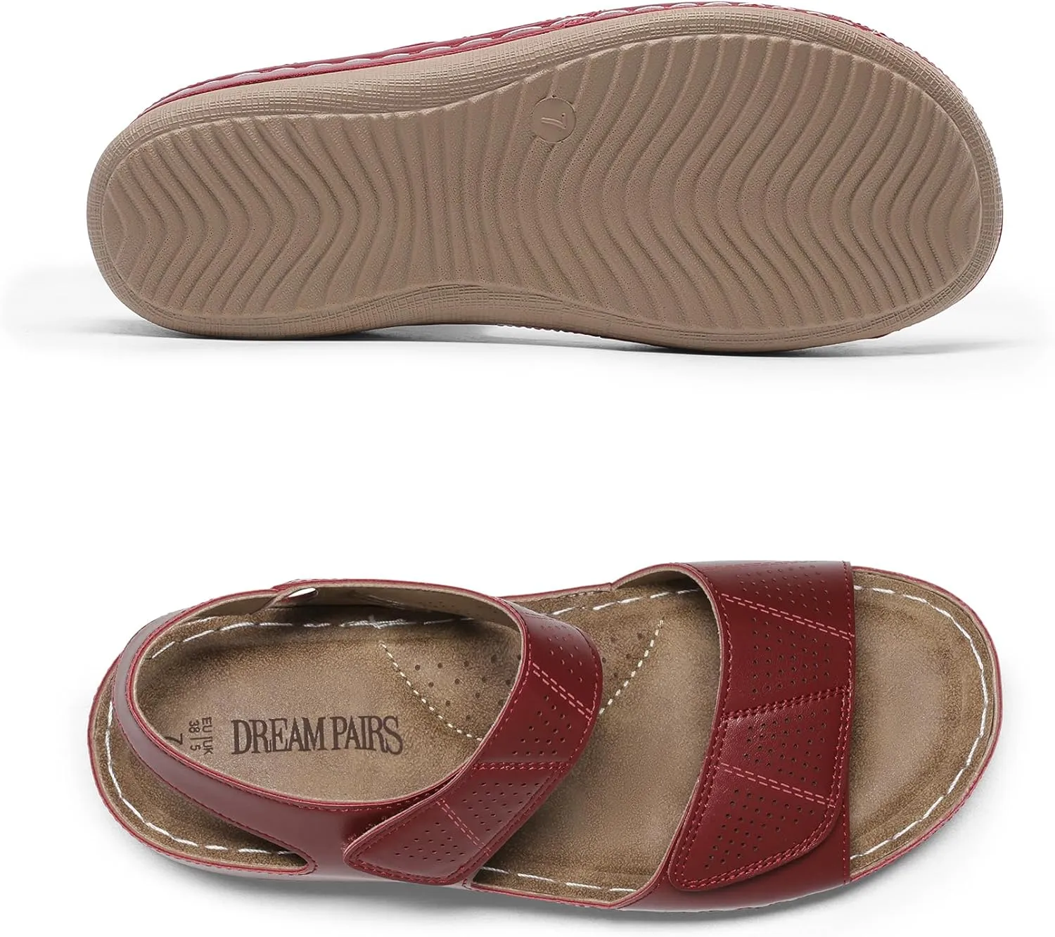 DREAM PAIRS Women's Comfortable Dressy Flats Sandals Open Toe One Band Casual Walking Sandals for Summer