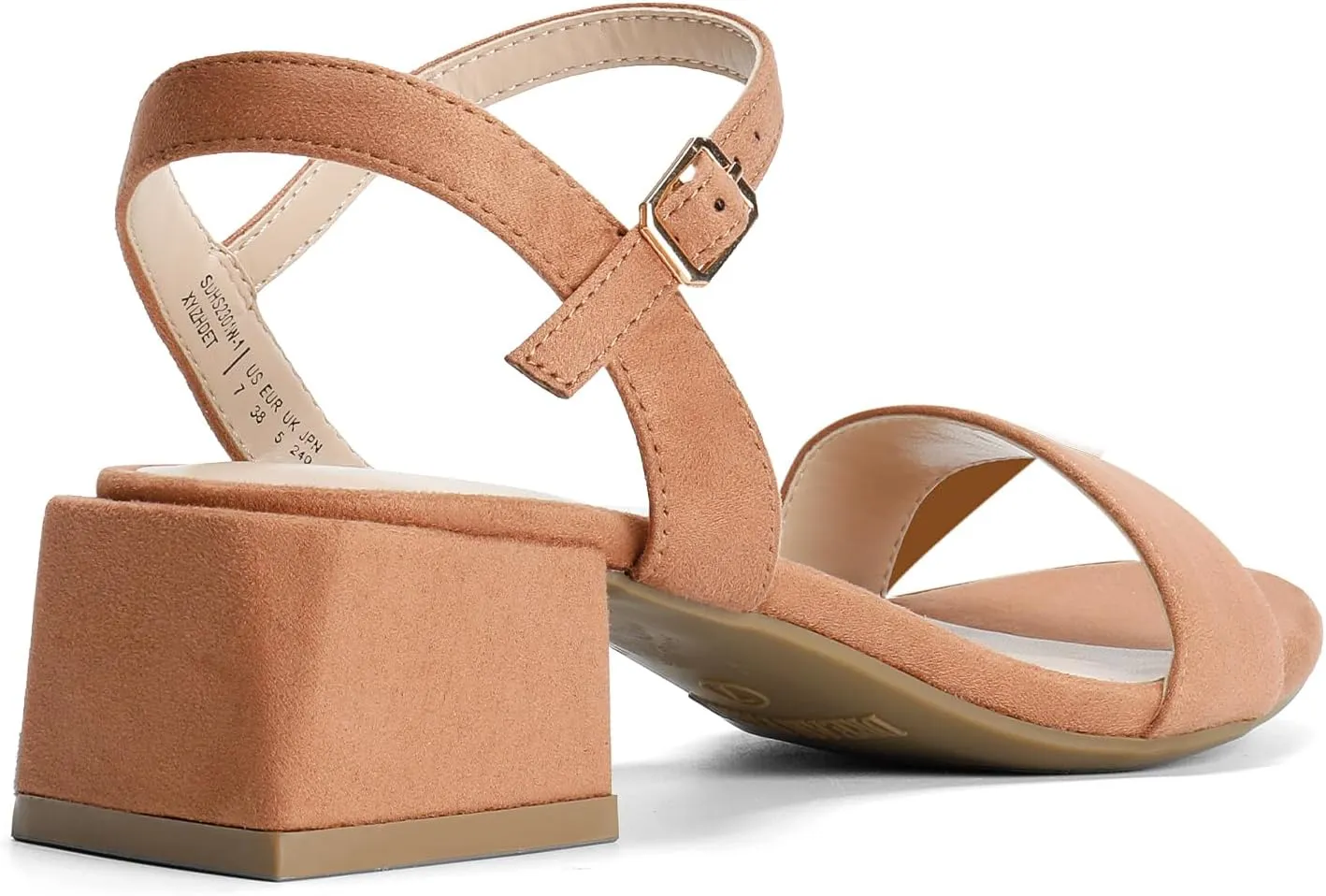 DREAM PAIRS Women's Low Heels for Women Classic Open Toe Ankle Strap Block Chunky Heel Sandals Holiday Party Wedding Dress Pumps Shoes