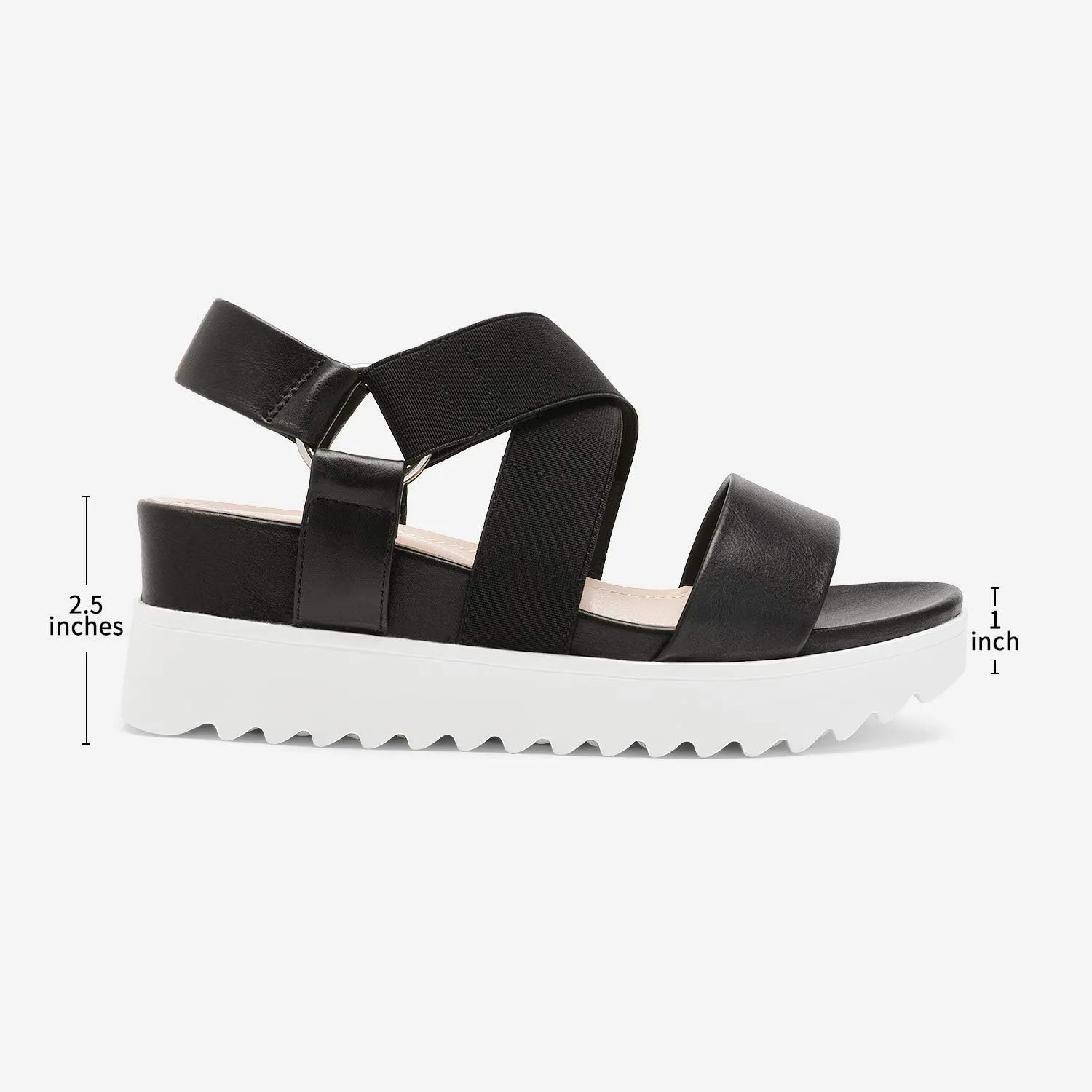 DREAM PAIRS Women’s Open Toe Ankle Strap Platform Wedge Sandals