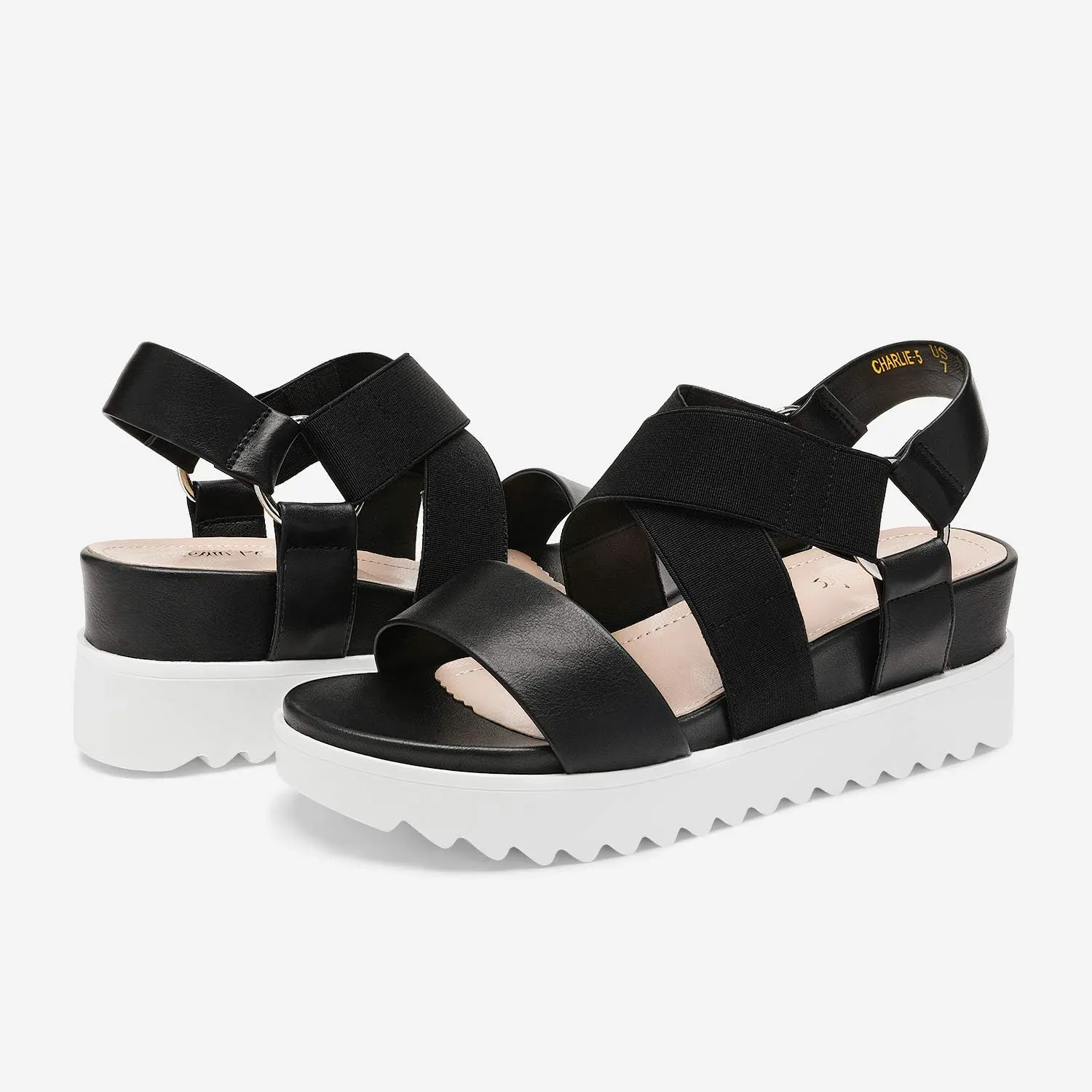 DREAM PAIRS Women’s Open Toe Ankle Strap Platform Wedge Sandals