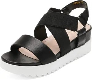 DREAM PAIRS Women’s Open Toe Ankle Strap Platform Wedge Sandals