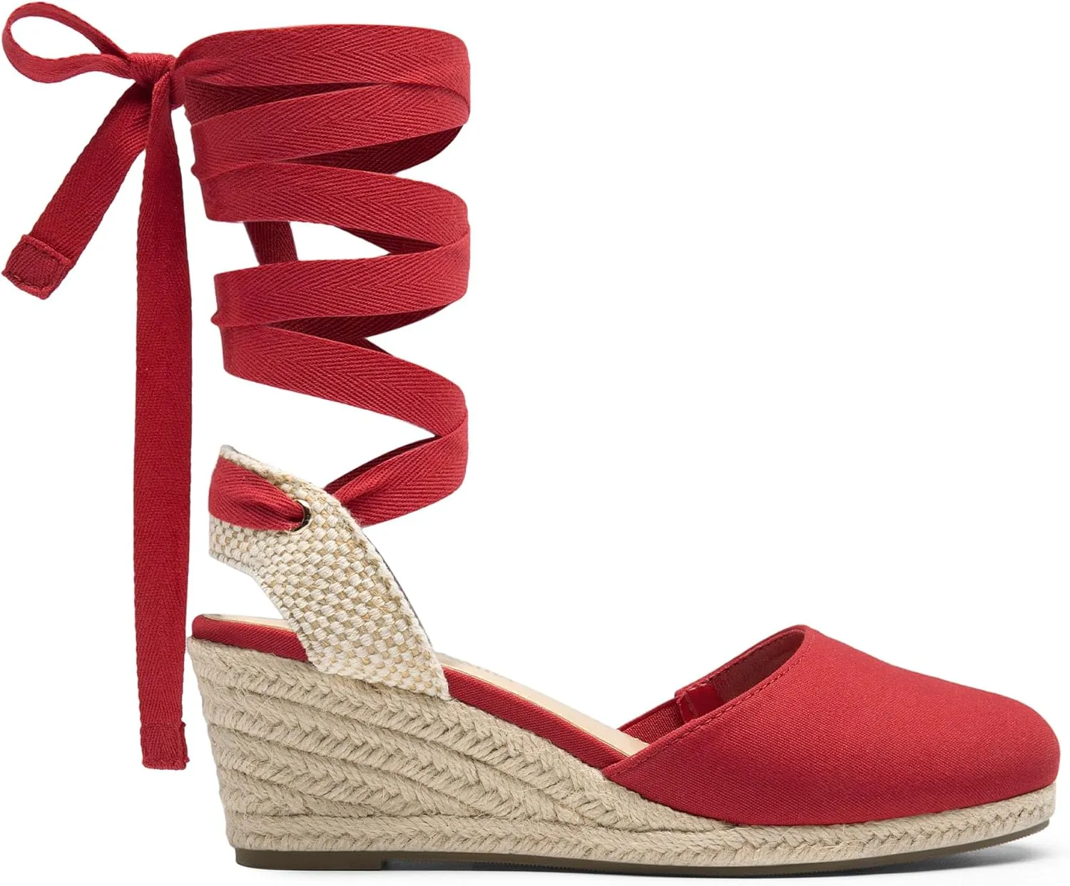 DREAM PAIRS Women's Wedge Sandals Platform Close Toe Espadrilles Strappy Lace Up Sandals Cute Fashion Comfortable Dressy Beach Vocation Summer Shoes