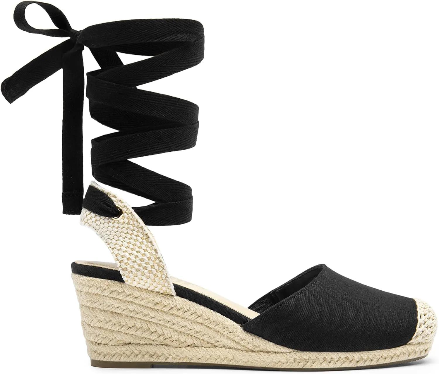DREAM PAIRS Women's Wedge Sandals Platform Close Toe Espadrilles Strappy Lace Up Sandals Cute Fashion Comfortable Dressy Beach Vocation Summer Shoes