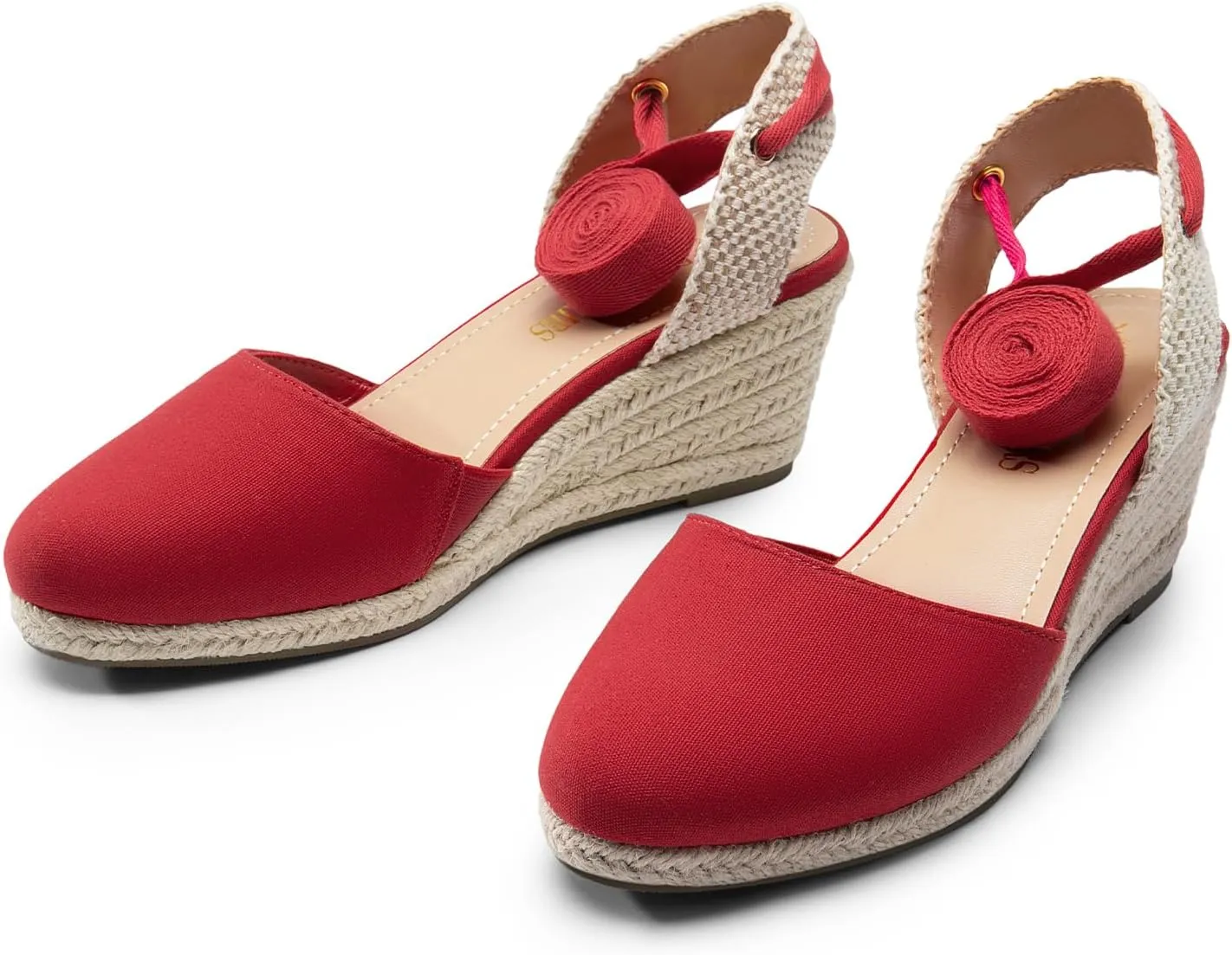 DREAM PAIRS Women's Wedge Sandals Platform Close Toe Espadrilles Strappy Lace Up Sandals Cute Fashion Comfortable Dressy Beach Vocation Summer Shoes